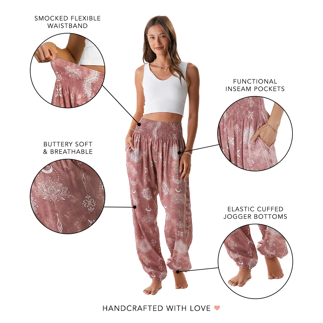 Dusty Rose Lotus Moon Harem Pants sold by Lotus & Luna product image thumbnail 4