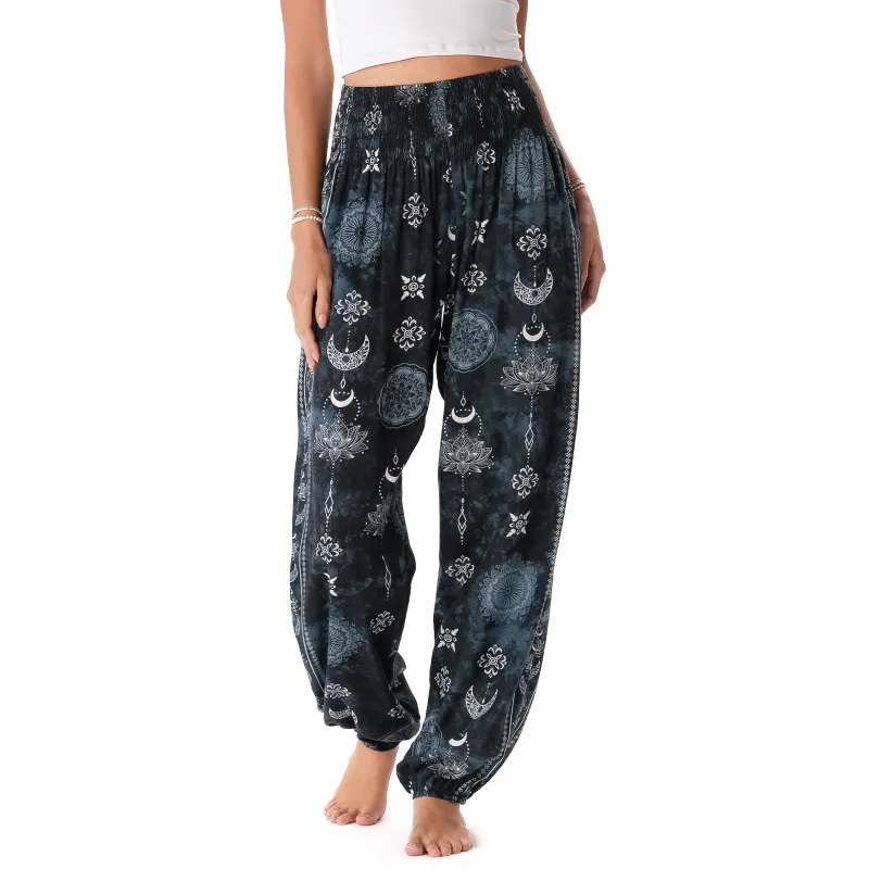 Midnight Lotus Moon Harem Pants sold by Lotus & Luna