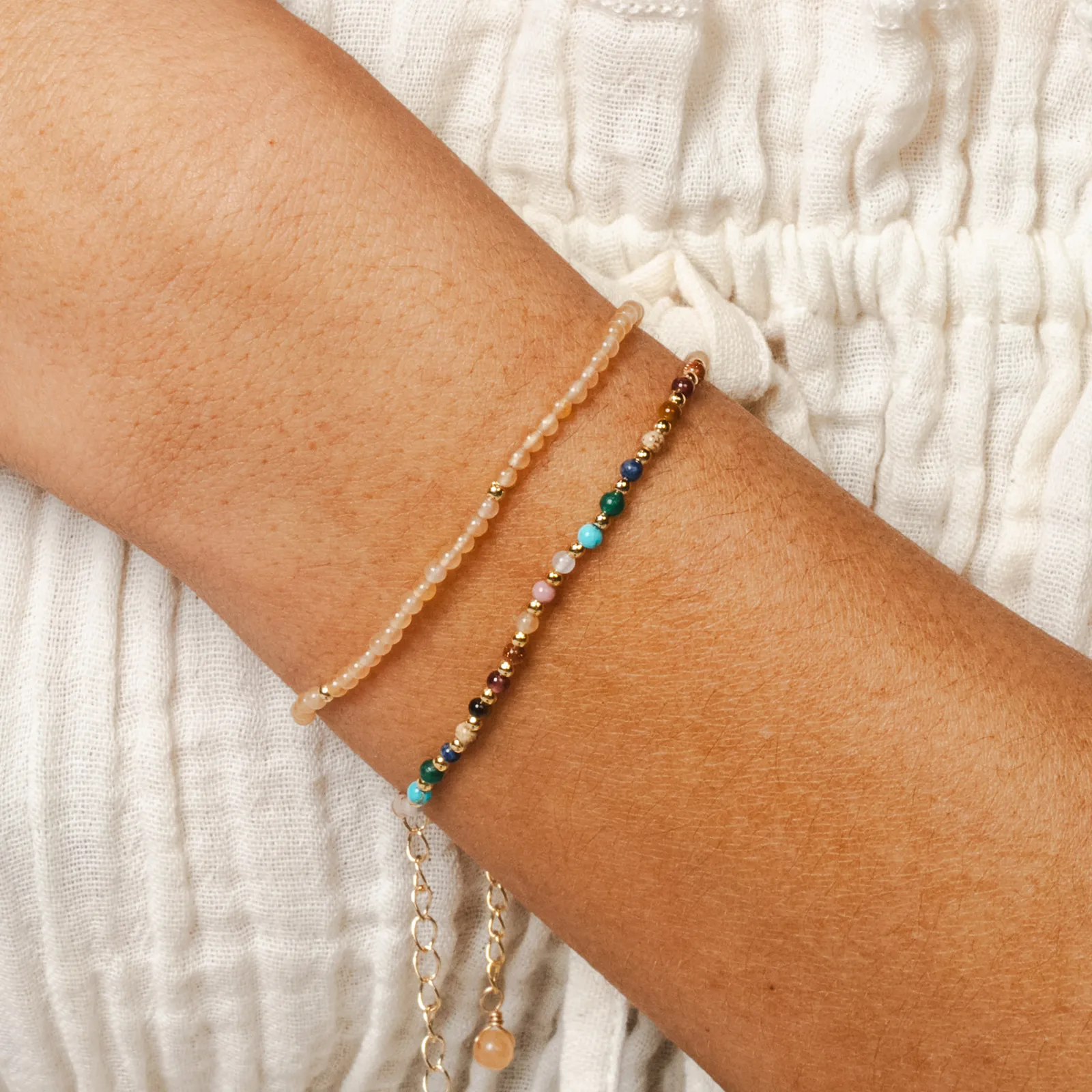 Growth 2mm Metal Accent Healing Bracelet sold by Lotus & Luna product image thumbnail 2