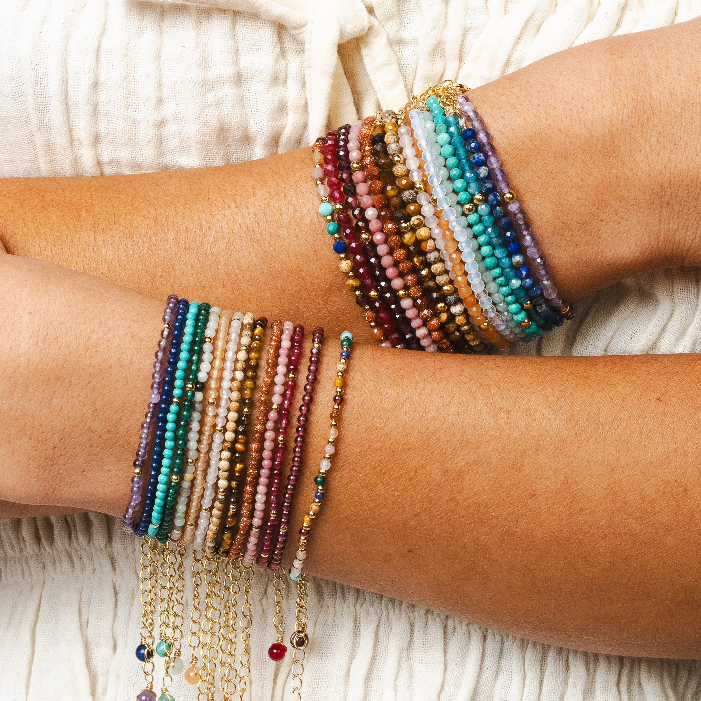 Vitality 2mm Metal Accent Healing Bracelet sold by Lotus & Luna product image thumbnail 3