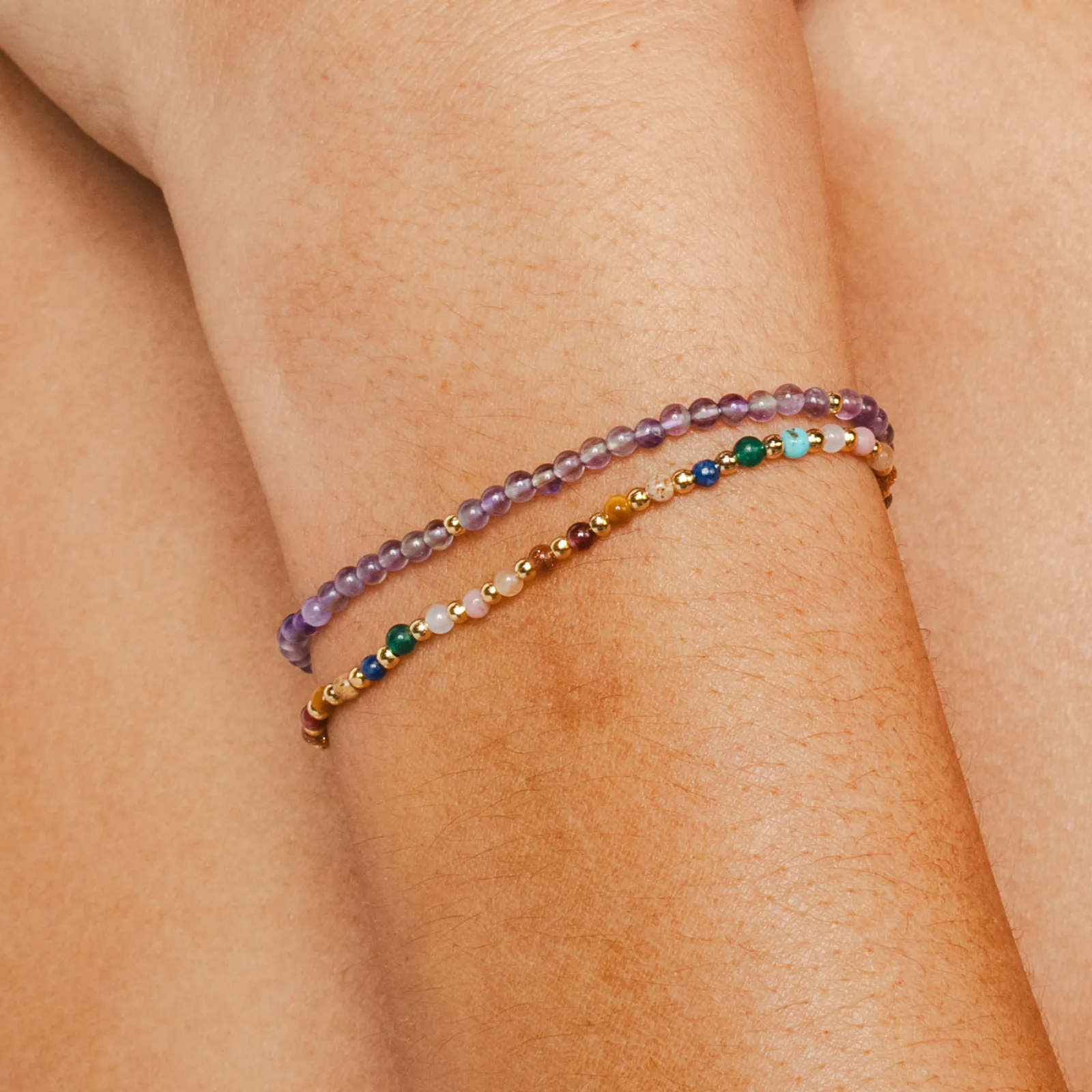 Vitality 2mm Metal Accent Healing Bracelet sold by Lotus & Luna product image thumbnail 2