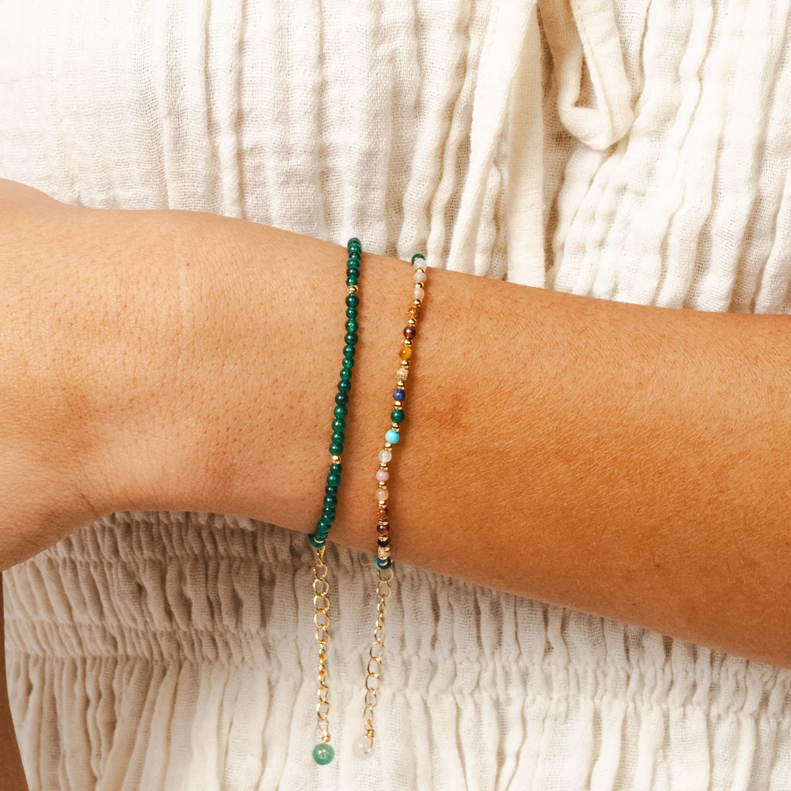 Prosperity 2mm Metal Accent Healing Bracelet sold by Lotus & Luna product image thumbnail 2