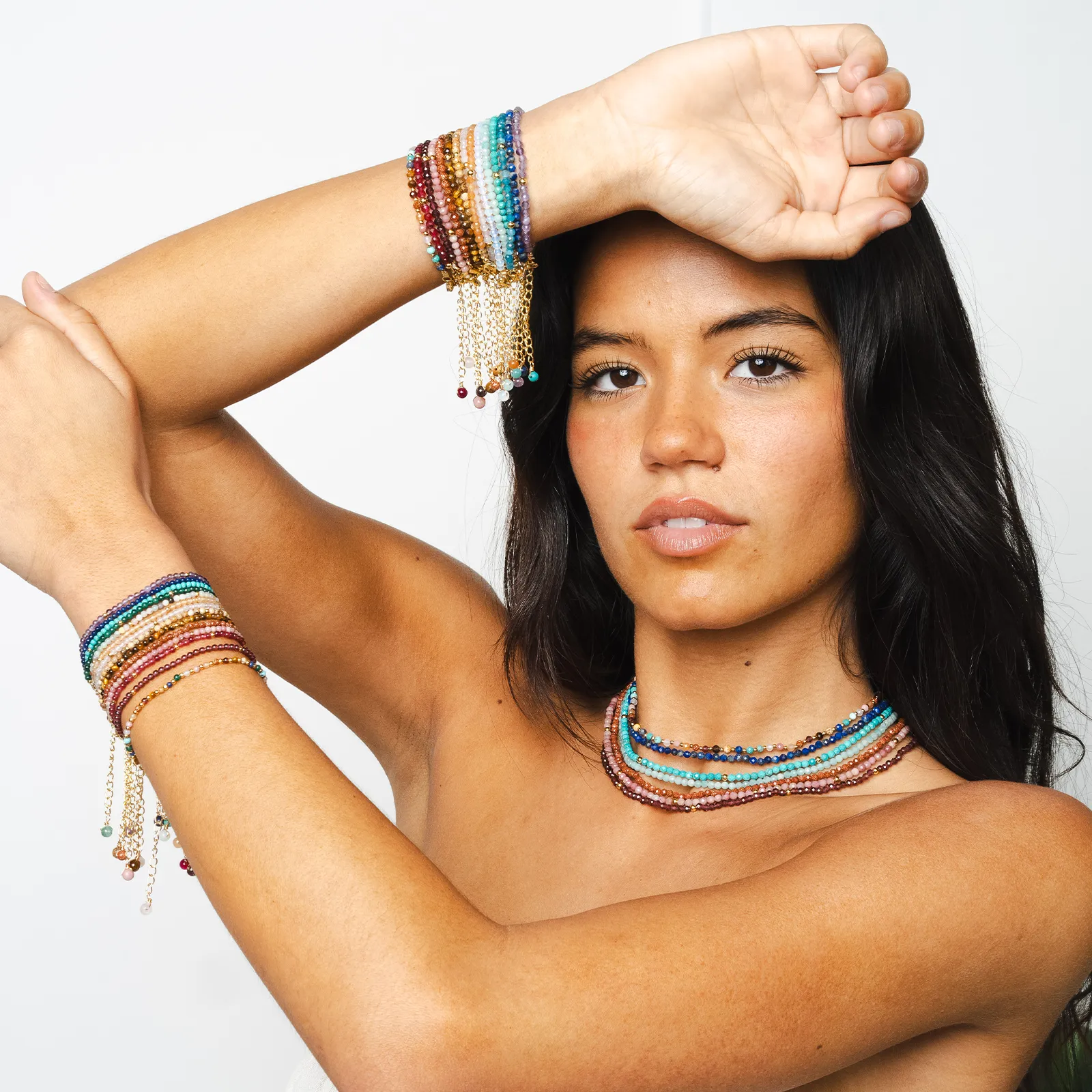 Prosperity 2mm Metal Accent Healing Bracelet sold by Lotus & Luna product image thumbnail 3