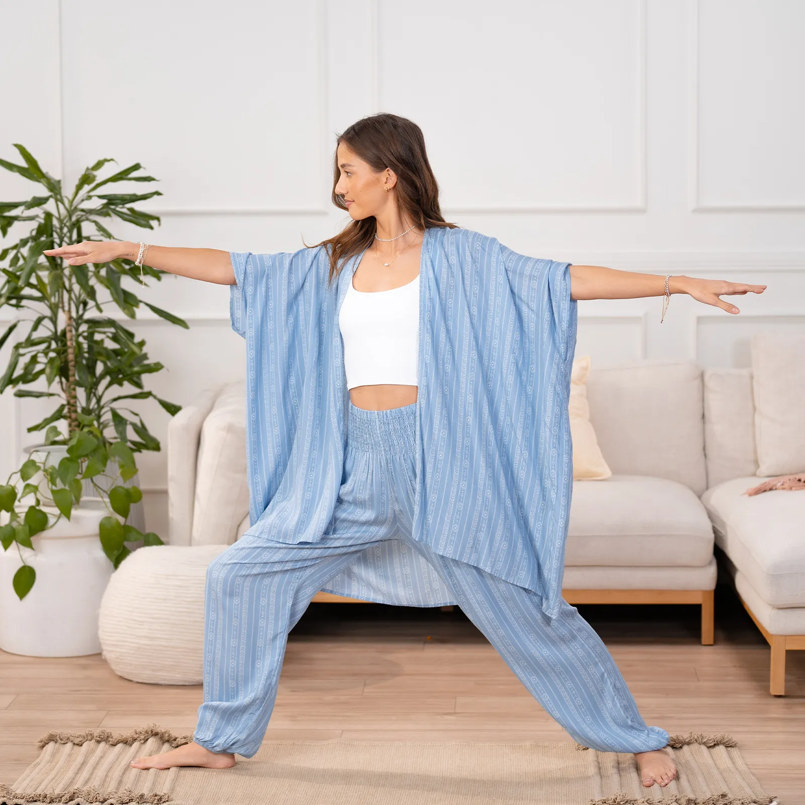 Denim Blue Tribal Lounge Set sold by Lotus & Luna product image thumbnail 2