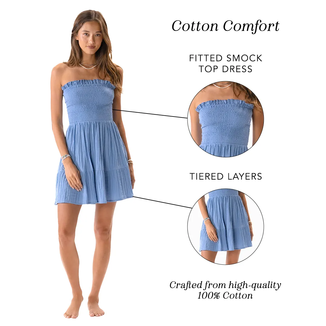 Denim Blue Daiquiri Dress sold by Lotus & Luna product image thumbnail 5