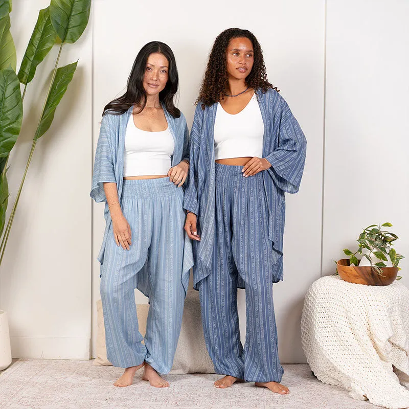 Denim Blue Tribal Harem Pants sold by Lotus & Luna product image thumbnail 5