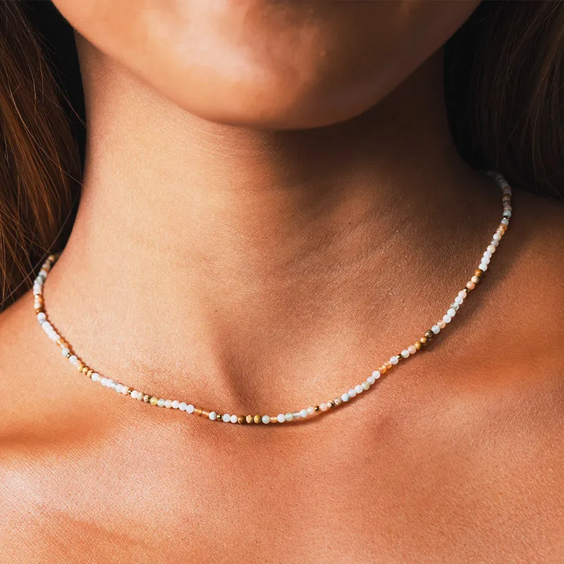 Peacemaker 2mm Metal Accent Healing Necklace sold by Lotus & Luna