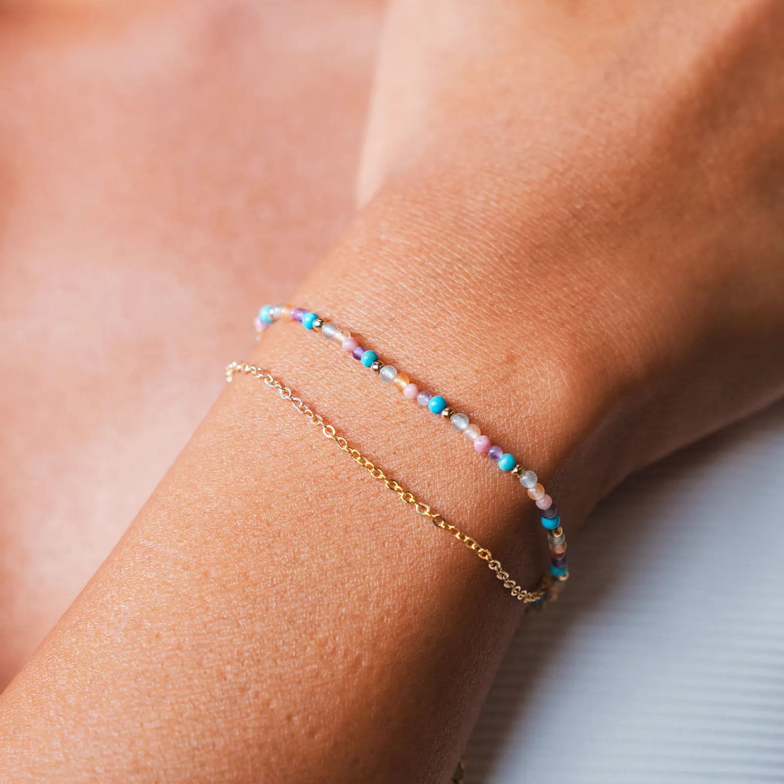 Vibrant Spirit 2mm Layered Healing Bracelet sold by Lotus & Luna product image thumbnail 2