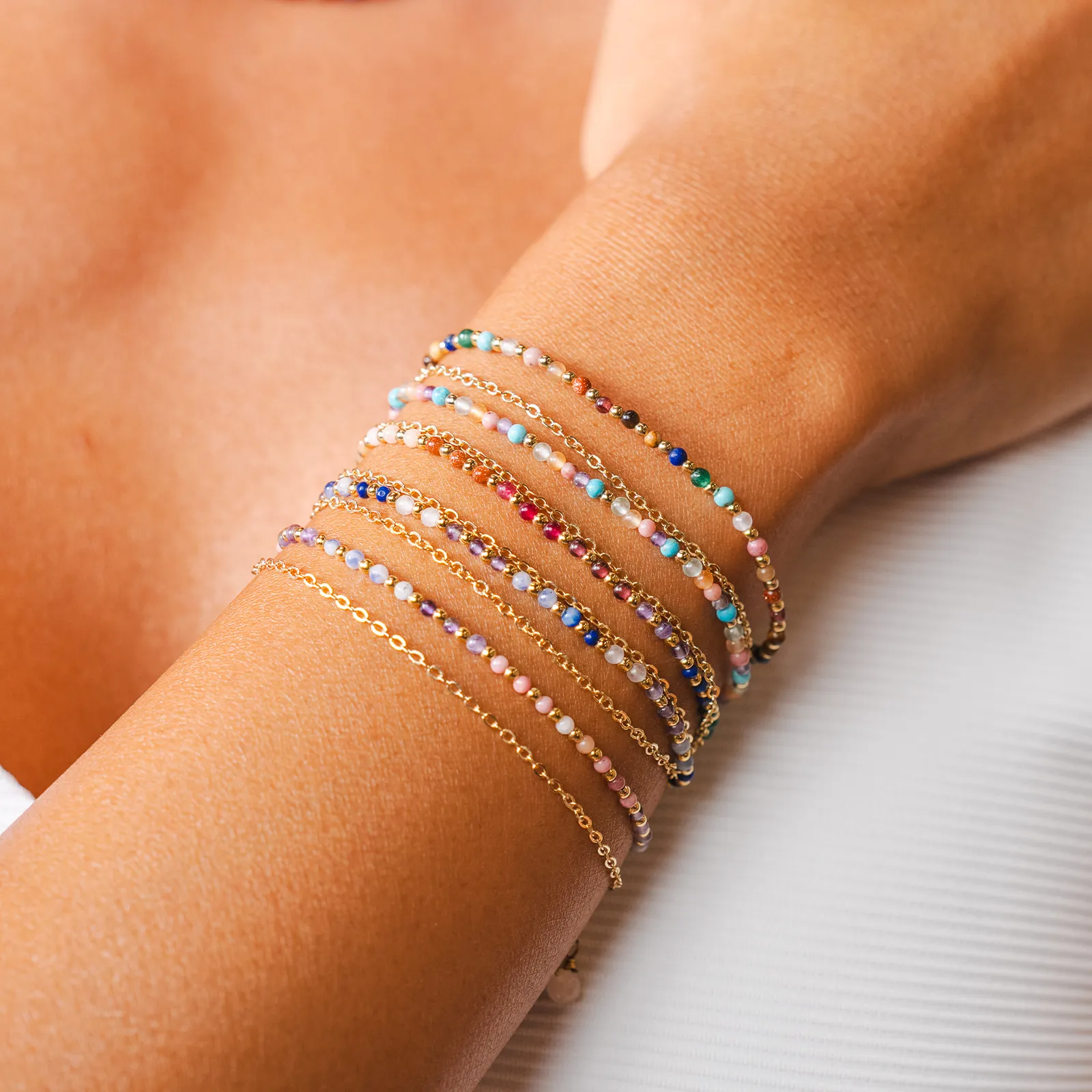 Vibrant Spirit 2mm Layered Healing Bracelet sold by Lotus & Luna product image thumbnail 5