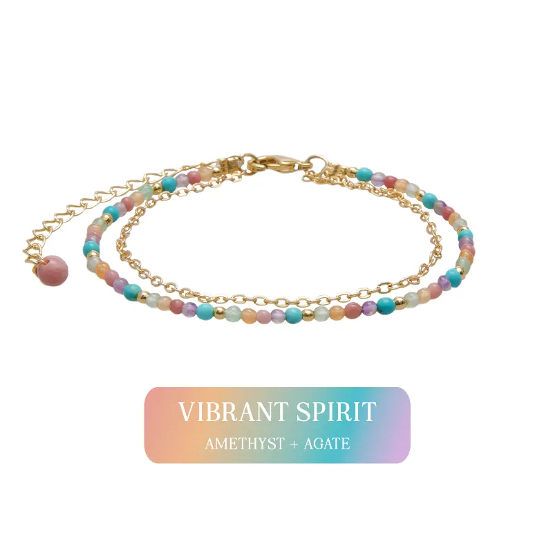Vibrant Spirit 2mm Layered Healing Bracelet sold by Lotus & Luna