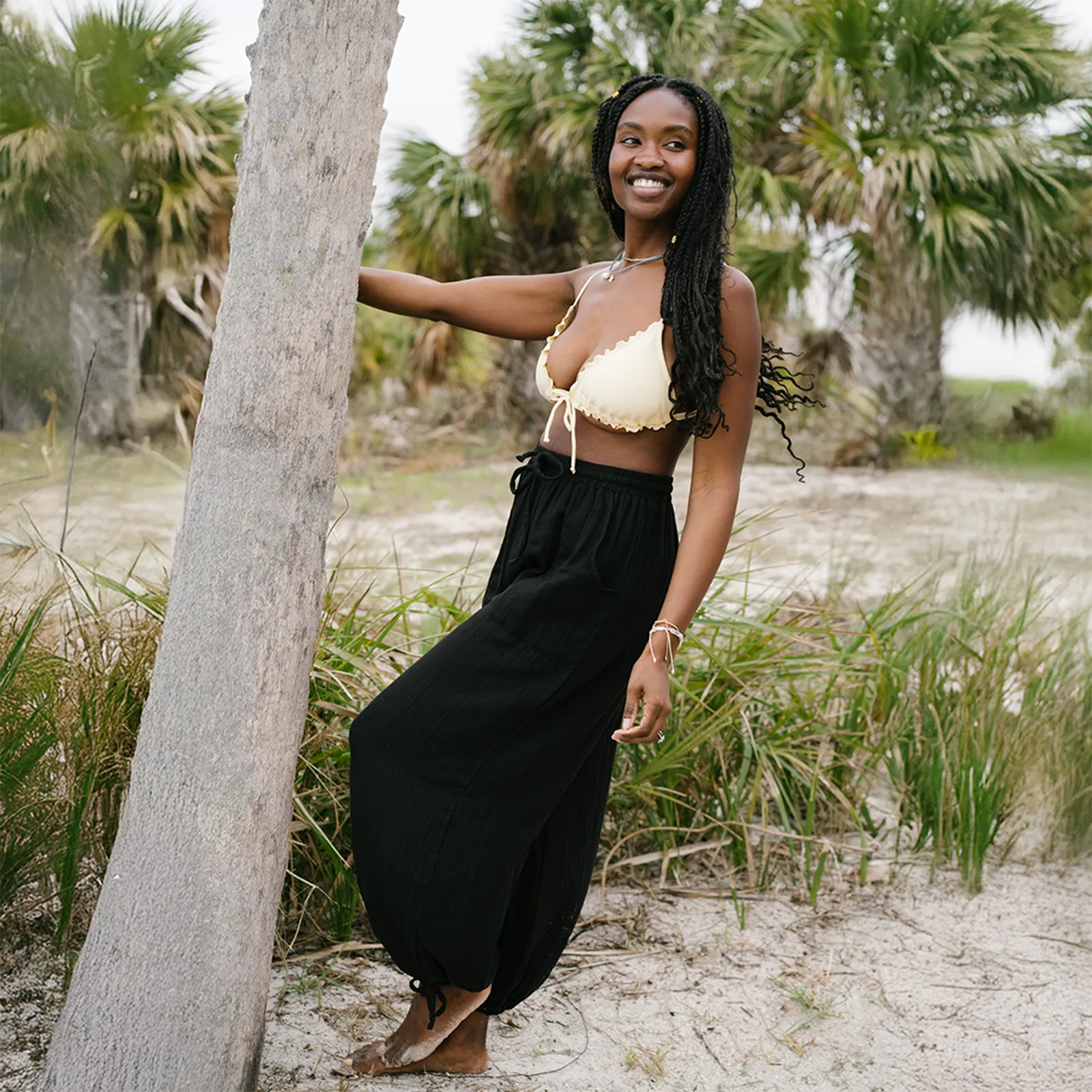 Black Adventure Cargo Pants sold by Lotus & Luna product image thumbnail 2