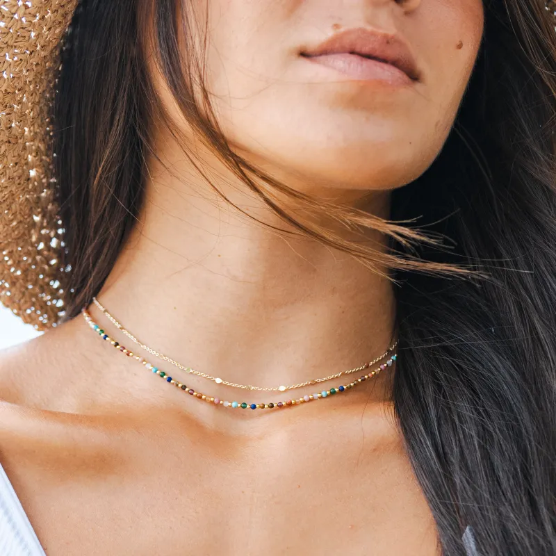 Master Healer 2mm Healing + Circles in the Sand Necklace Stack sold by Lotus & Luna
