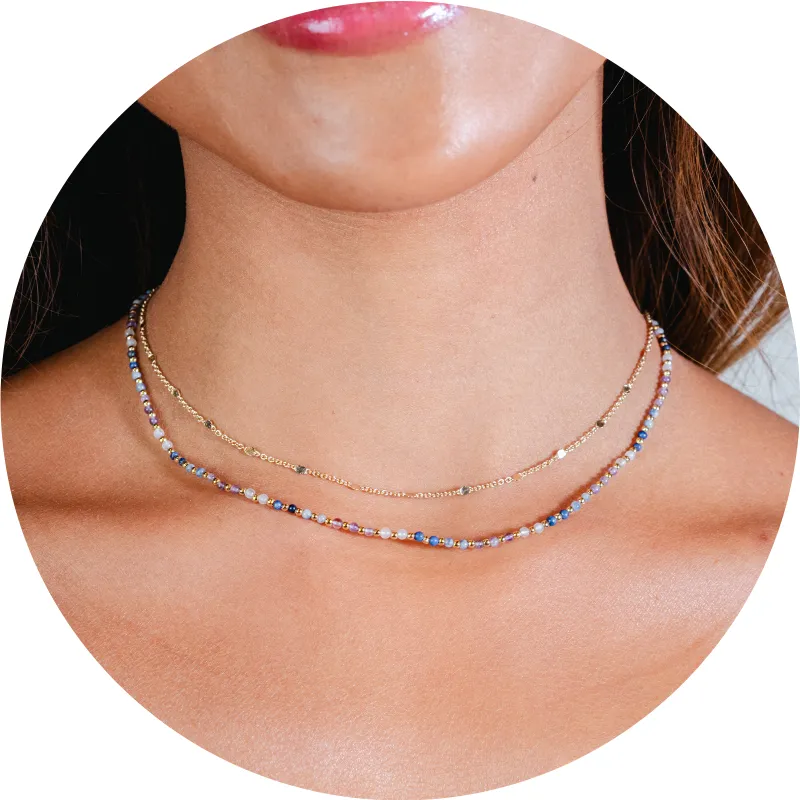 Master Manifestor 2mm Healing + Circles in the Sand Necklace Stack sold by Lotus & Luna