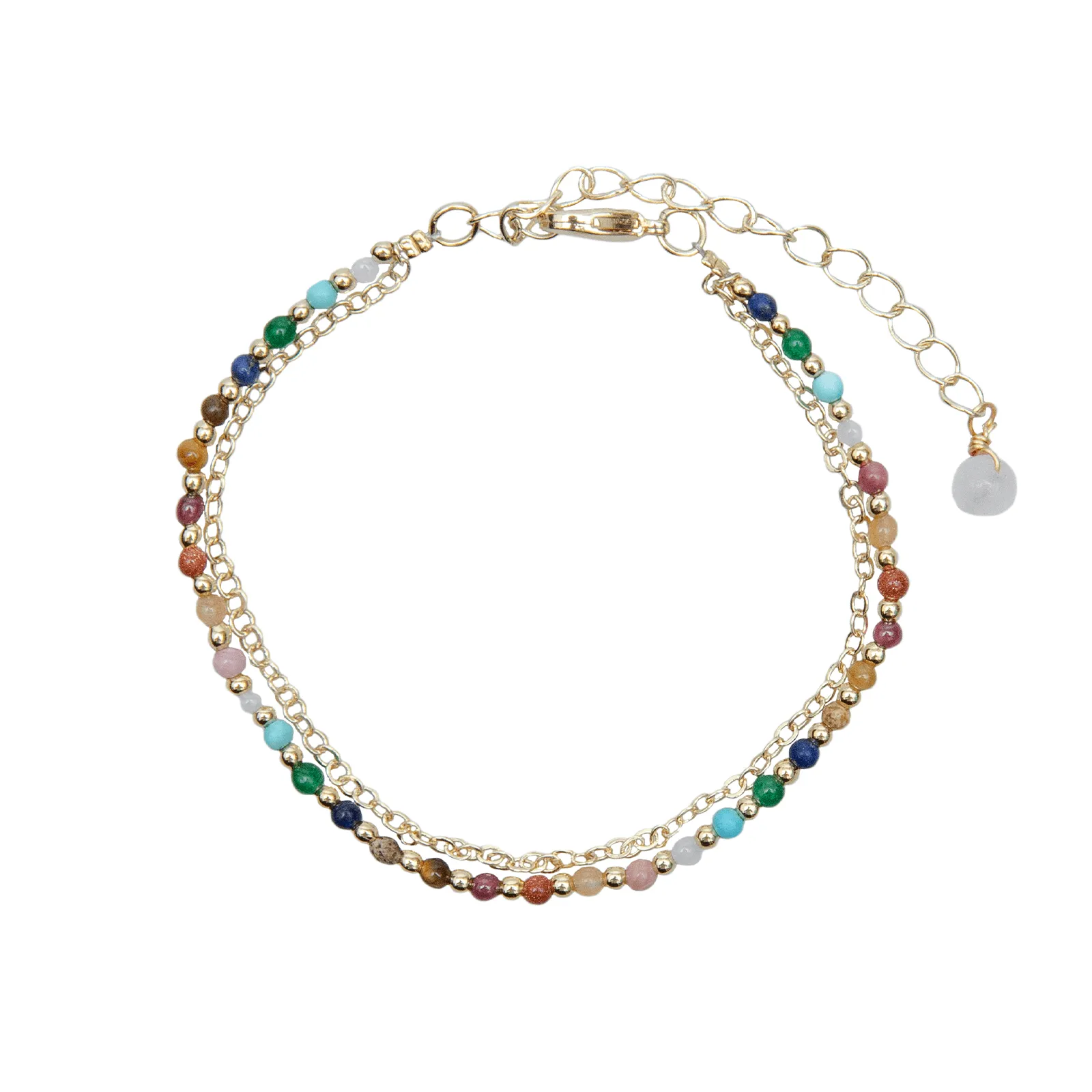 Master Healer 3mm + 2mm Layered Bracelet Stack sold by Lotus & Luna product image thumbnail 5