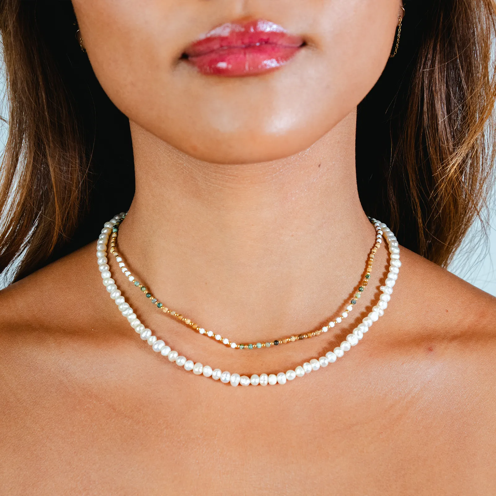 Peace Protector 2mm Healing + 4mm Self Love Necklace Stack sold by Lotus & Luna product image thumbnail 5