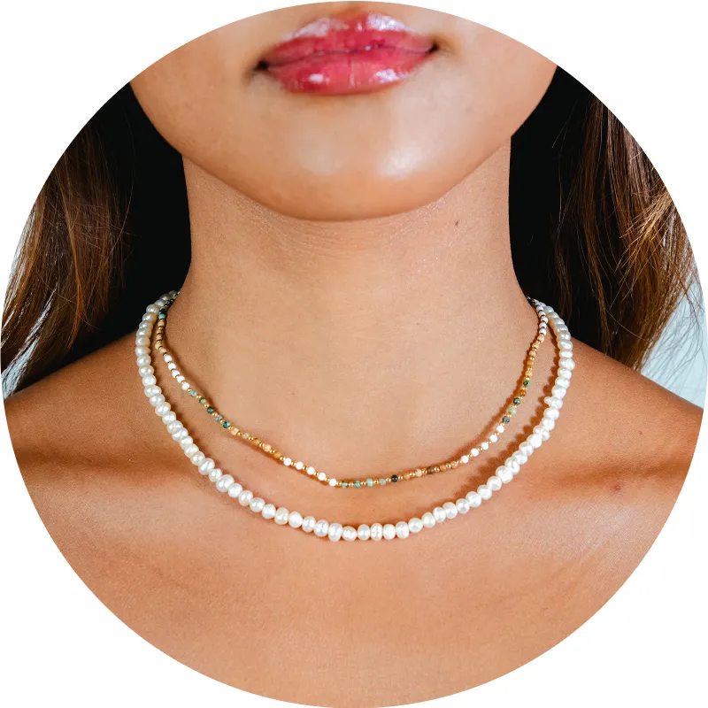 Peace Protector 2mm Healing + 4mm Self Love Necklace Stack sold by Lotus & Luna