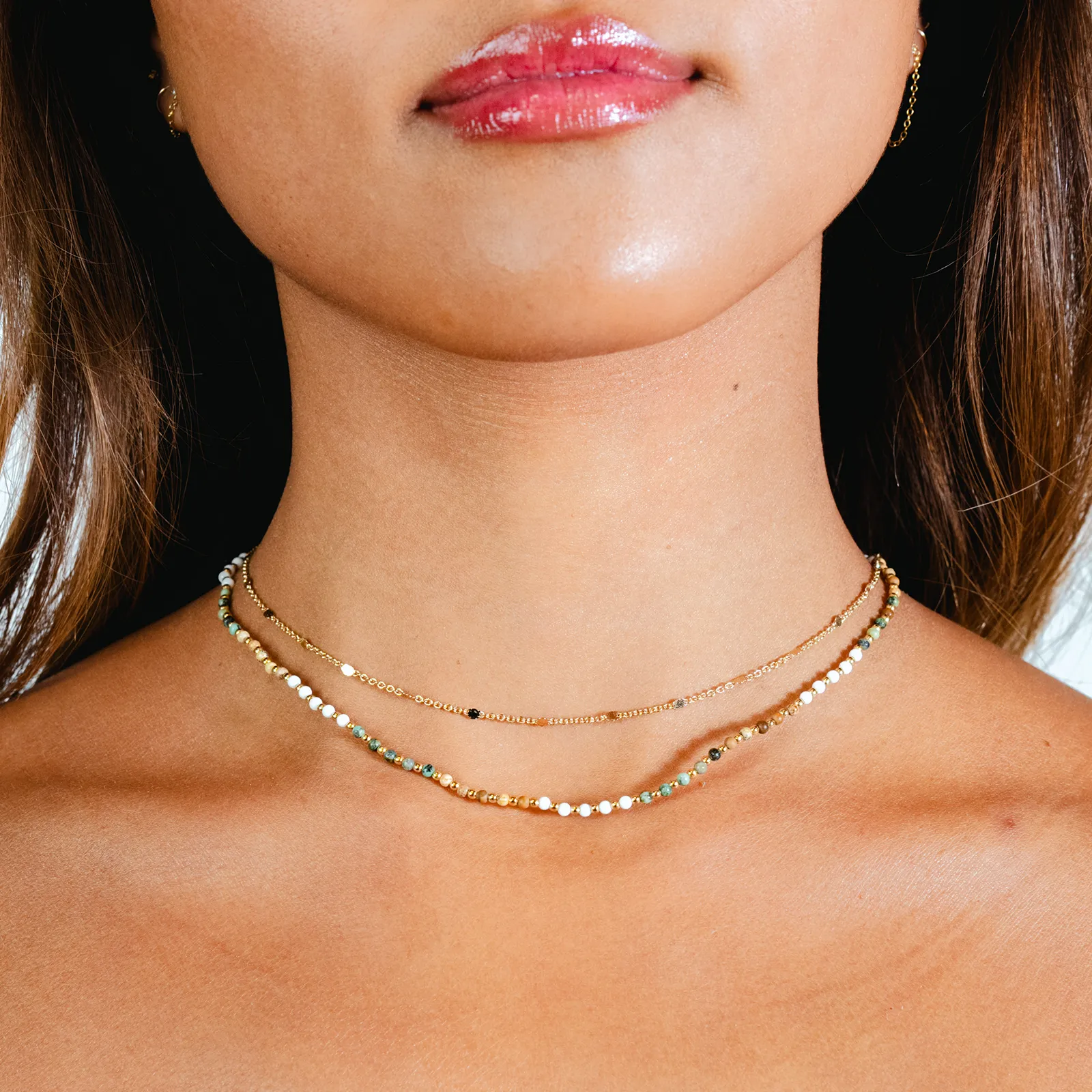 Peace Protector 2mm Healing + Circles in the Sand Necklace Stack sold by Lotus & Luna product image thumbnail 4