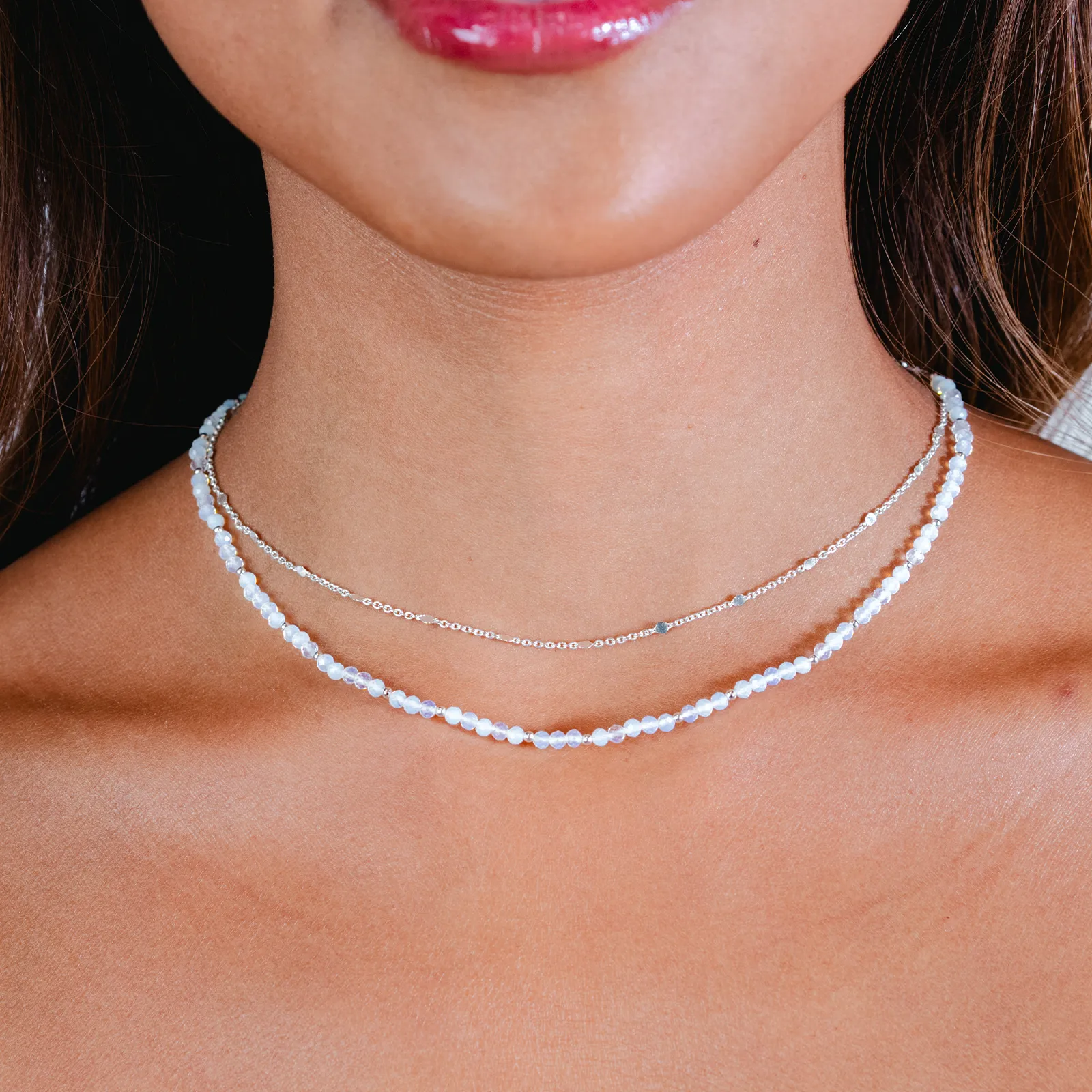 Moon Dancer 3mm Healing + Circles in the Sand Necklace Stack sold by Lotus & Luna product image thumbnail 5