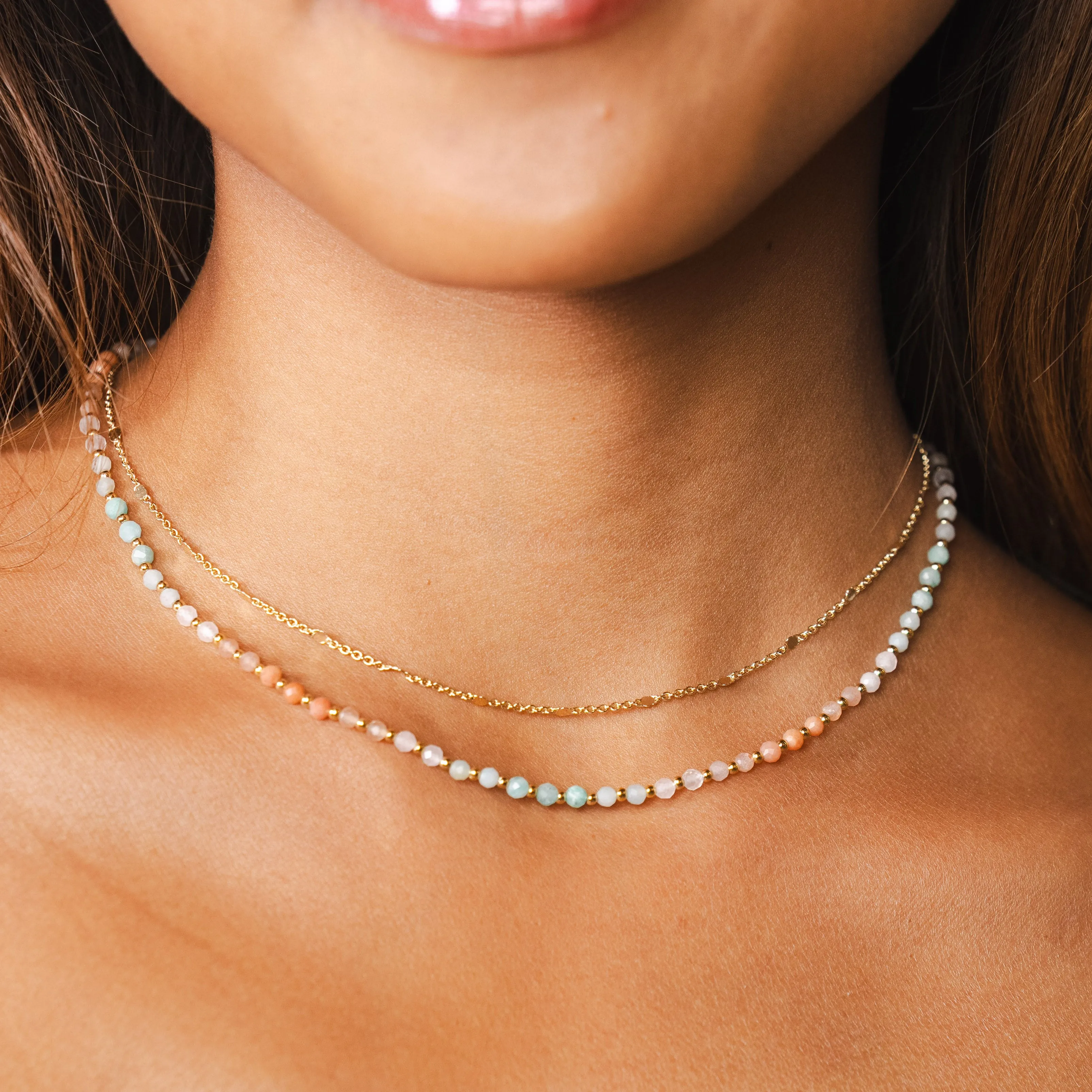 Positive Energy 3mm Healing + Circles in the Sand Necklace Stack sold by Lotus & Luna product image thumbnail 5