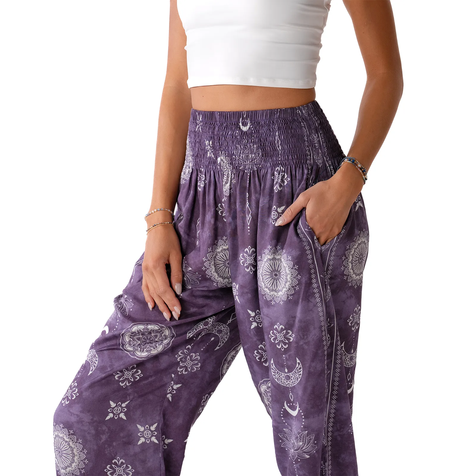 Mystic Plum Harem Pants sold by Lotus & Luna product image thumbnail 4