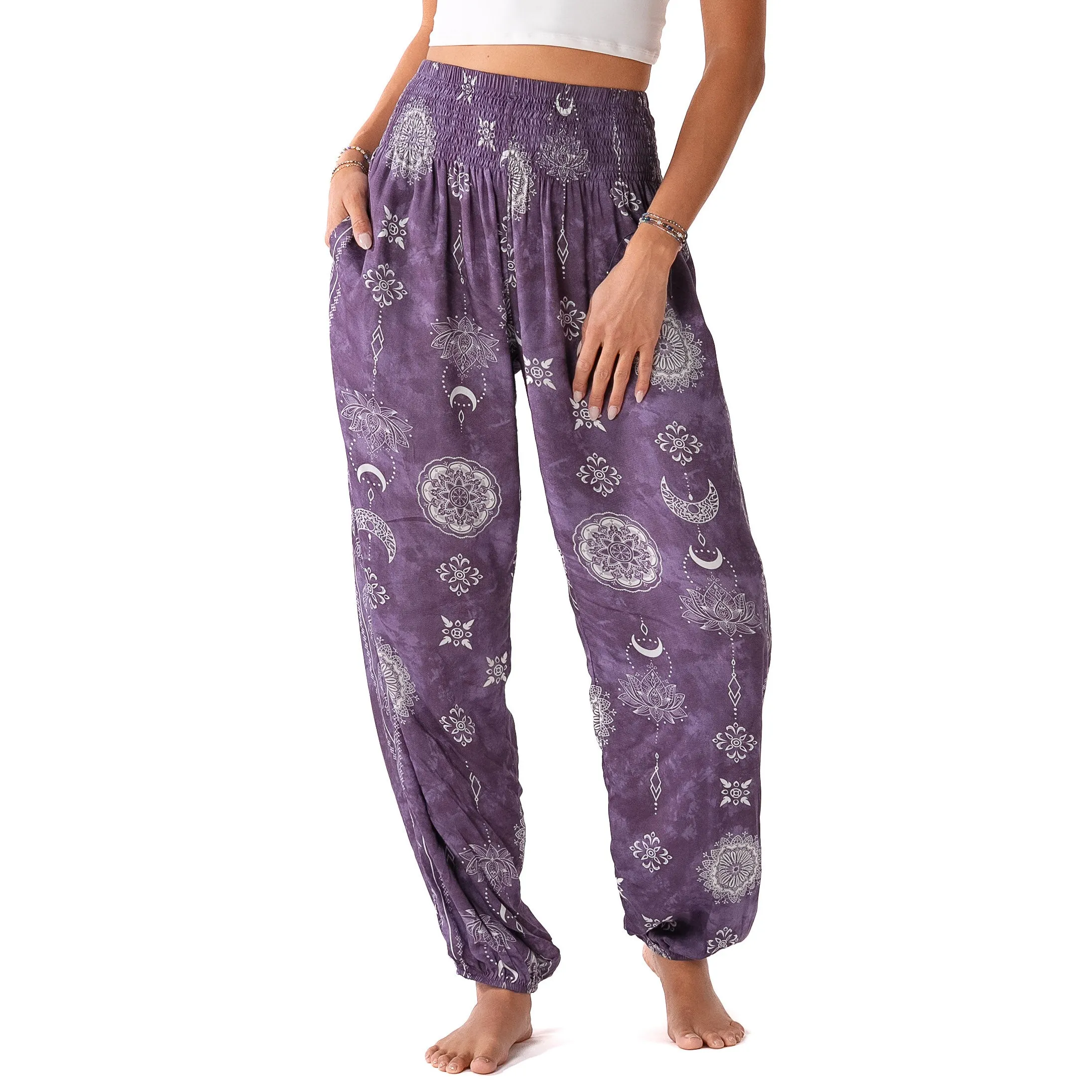 Mystic Plum Harem Pants sold by Lotus & Luna