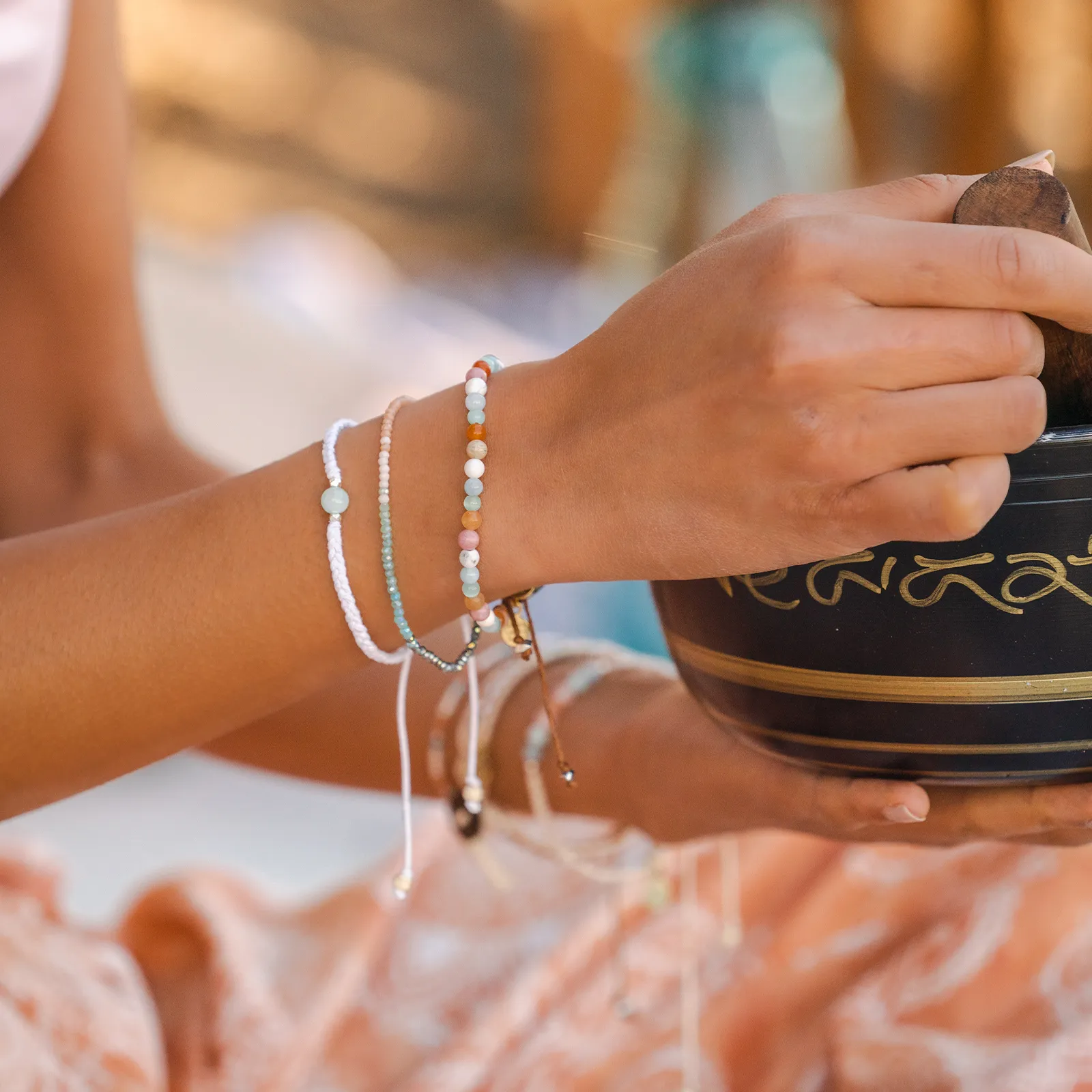 "Live by the Sun, Love by the Moon" Goddess Bracelet sold by Lotus & Luna product image thumbnail 3