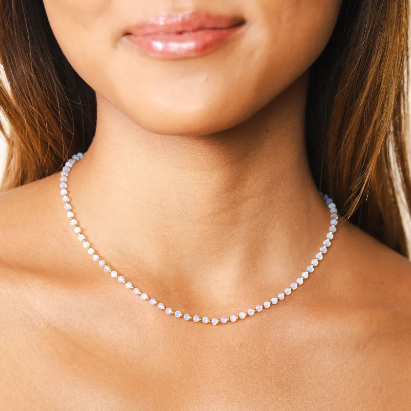 Gold Moon Dancer 3mm Healing Necklace sold by Lotus & Luna