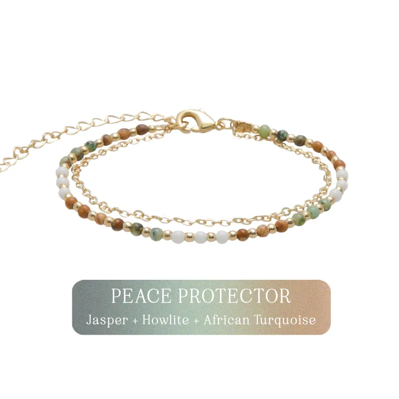 Peace Protector 2mm Layered Healing Bracelet sold by Lotus & Luna