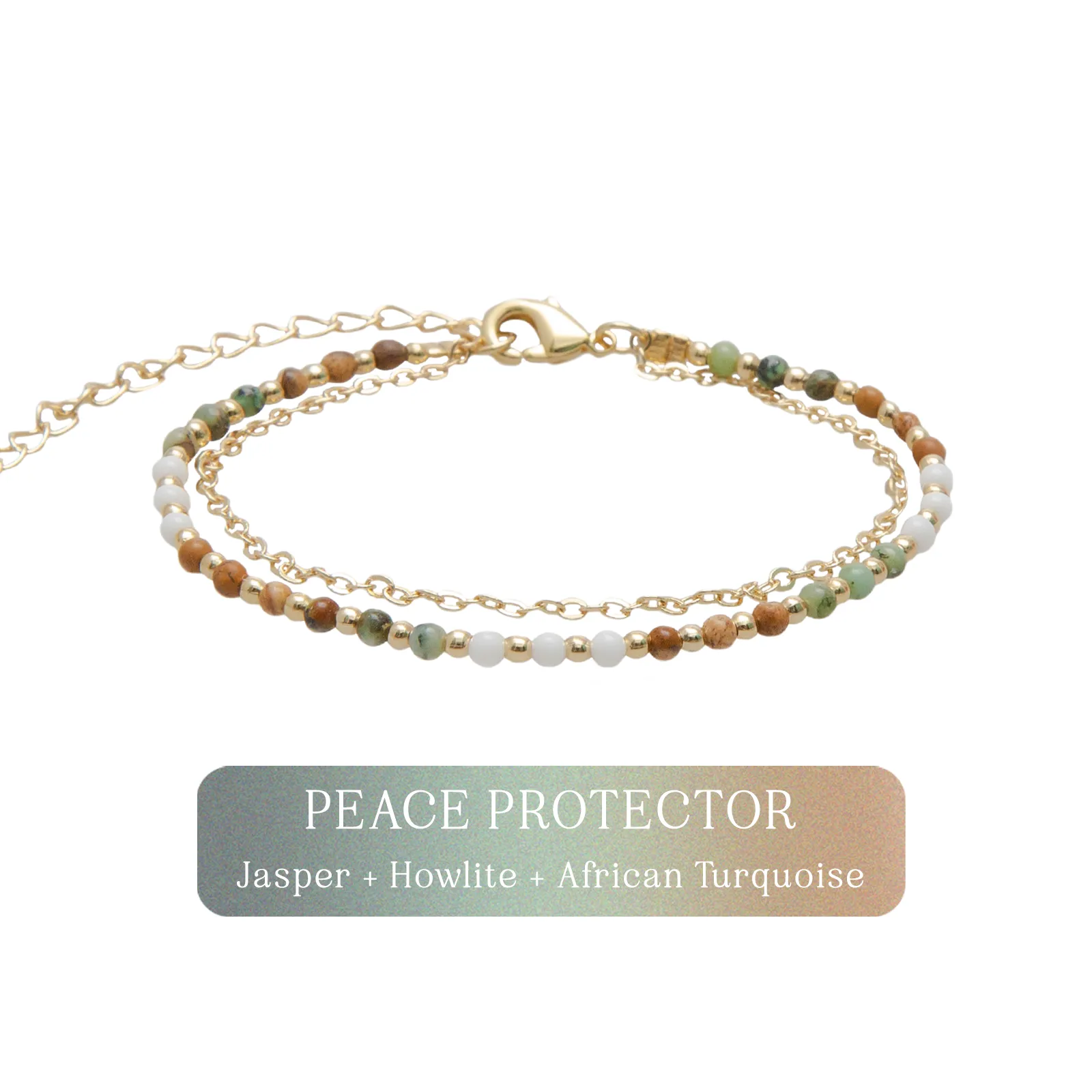 Peace Protector 2mm Layered Healing Bracelet sold by Lotus & Luna