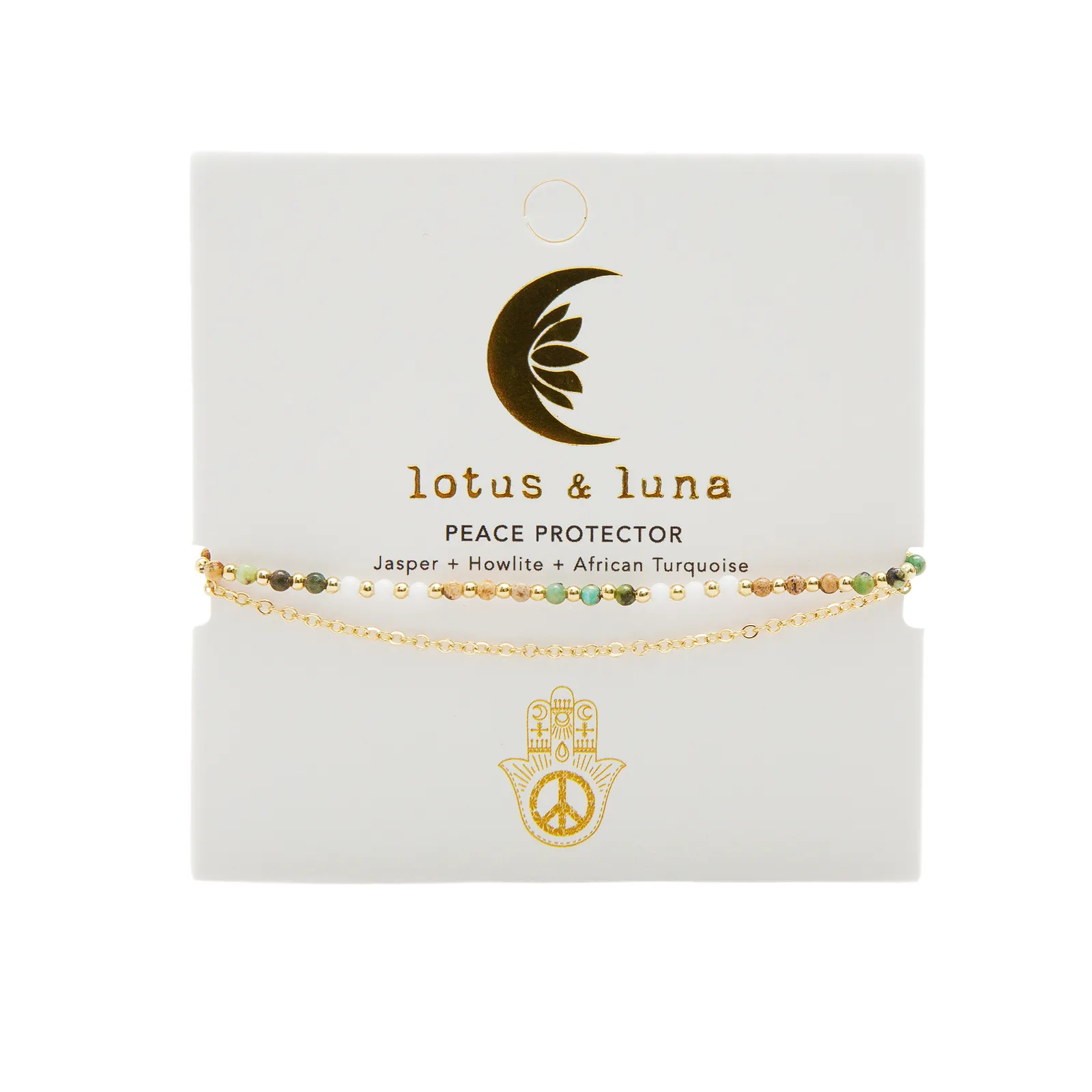 Peace Protector 2mm Layered Healing Bracelet sold by Lotus & Luna product image thumbnail 4