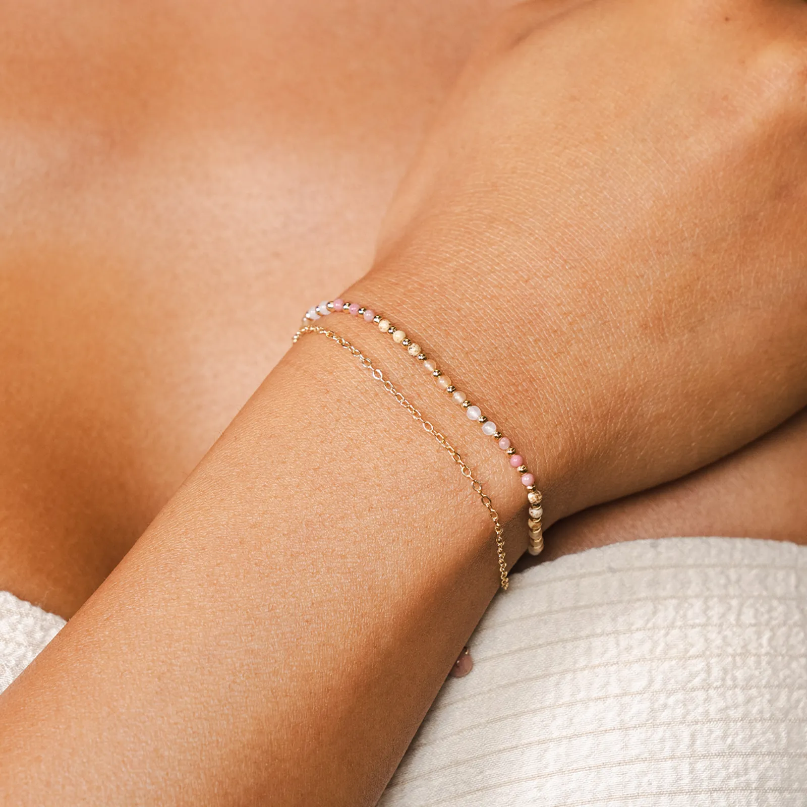 Growth & Inspiration 2mm Layered Healing Bracelet sold by Lotus & Luna product image thumbnail 2