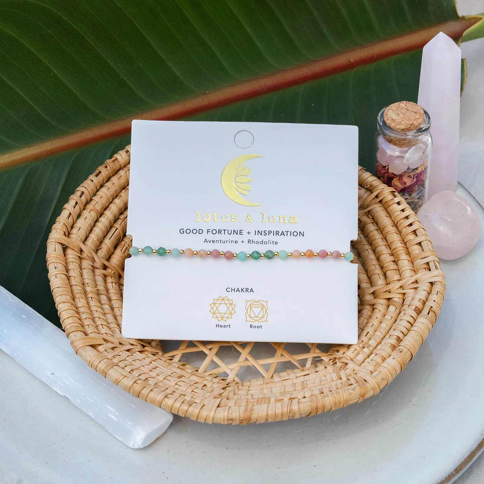 Good Fortune & Inspiration 3mm Metal Accent Bracelet sold by Lotus & Luna product image thumbnail 5