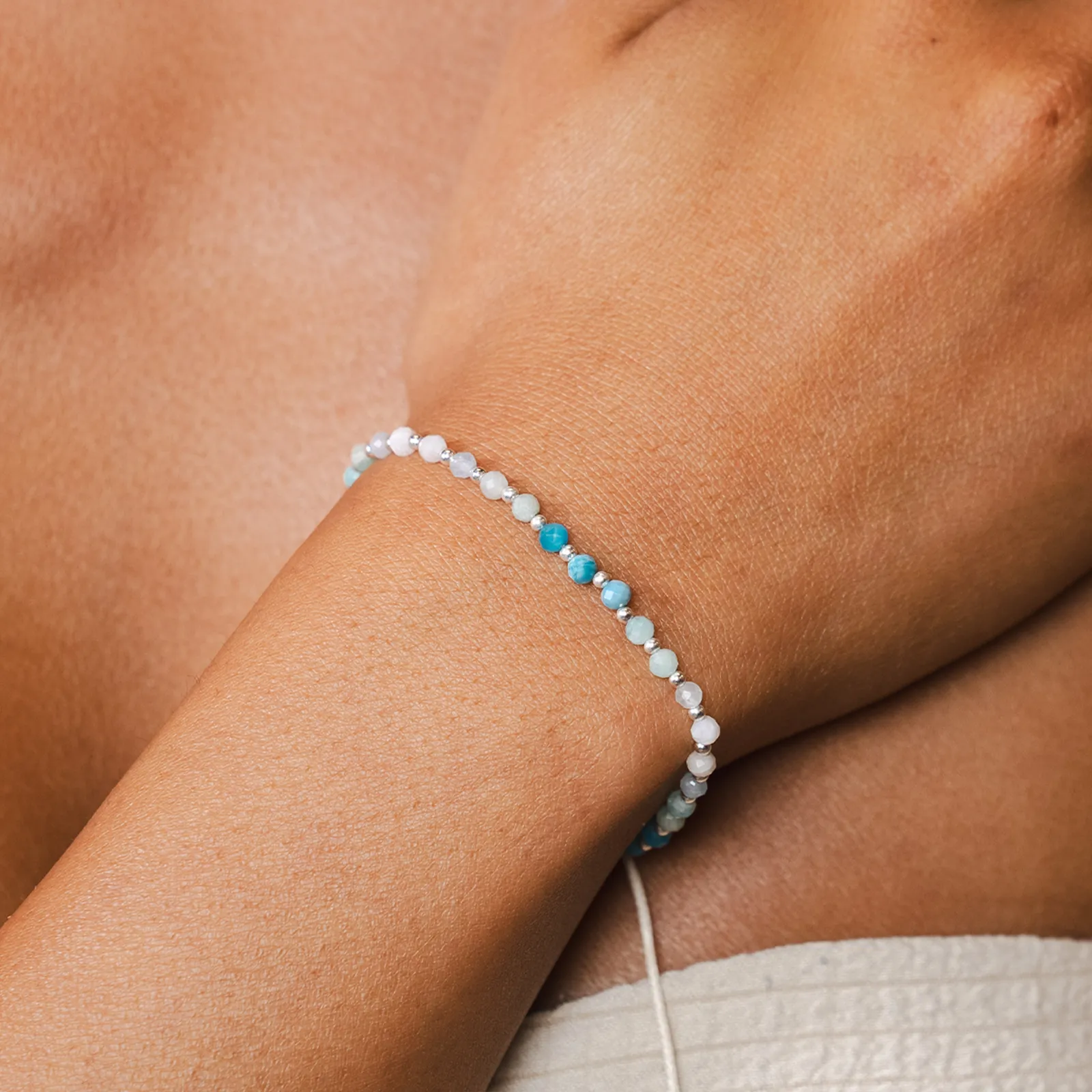 Moon & Sea 3mm Metal Accent Bracelet sold by Lotus & Luna product image thumbnail 2