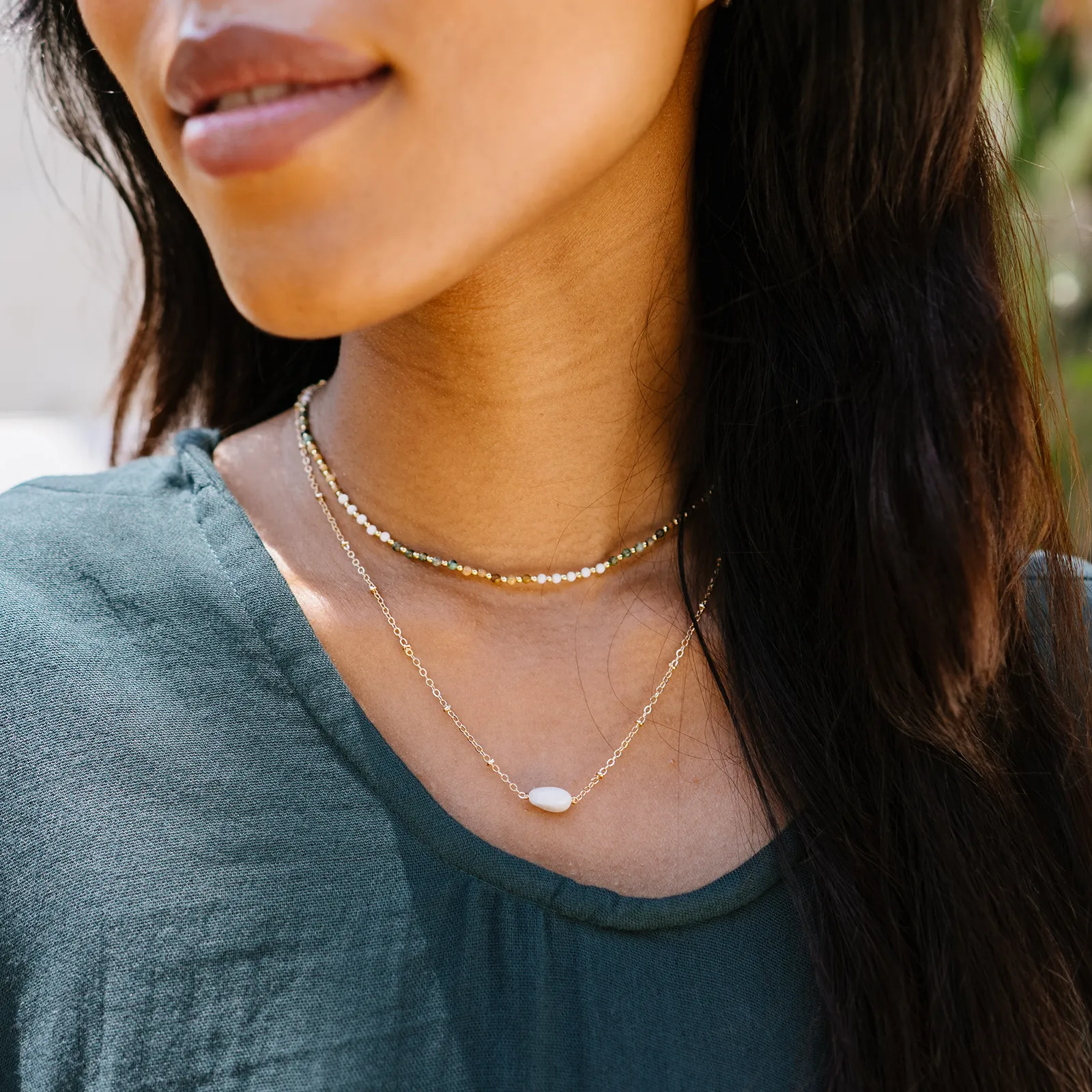 Peace Protector 2mm Metal Accent Healing Necklace sold by Lotus & Luna product image thumbnail 3