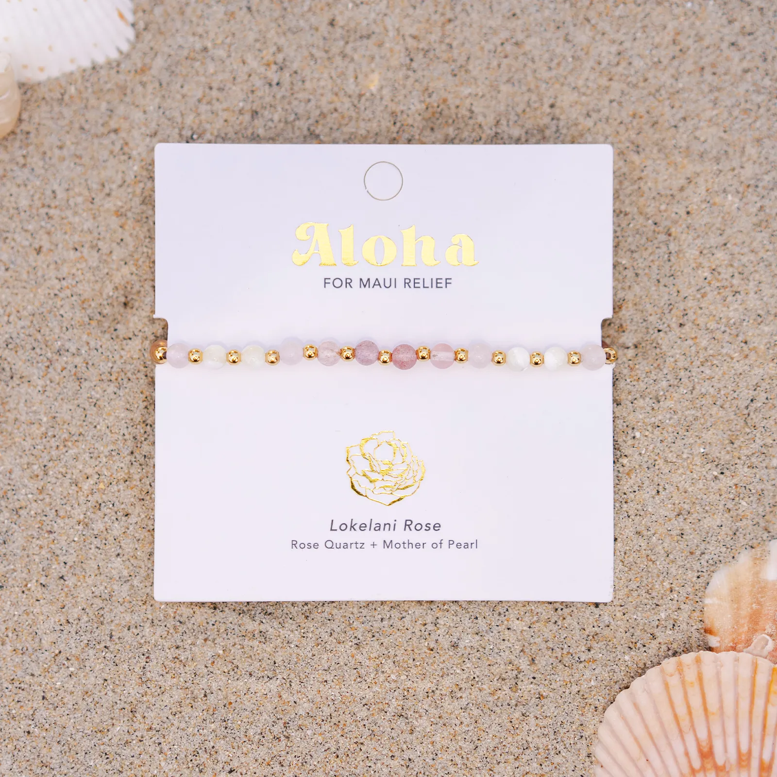 Maui 4mm Metal Accent Healing Bracelet sold by Lotus & Luna product image thumbnail 3