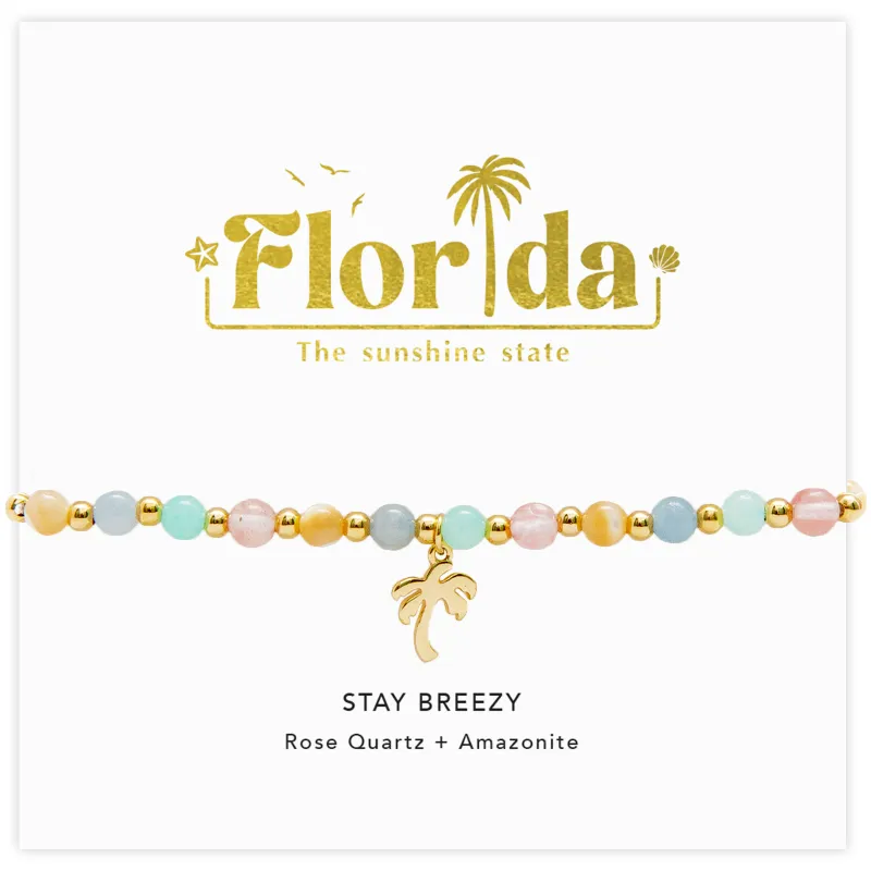 Florida Stay Breezy Bracelet sold by Lotus & Luna