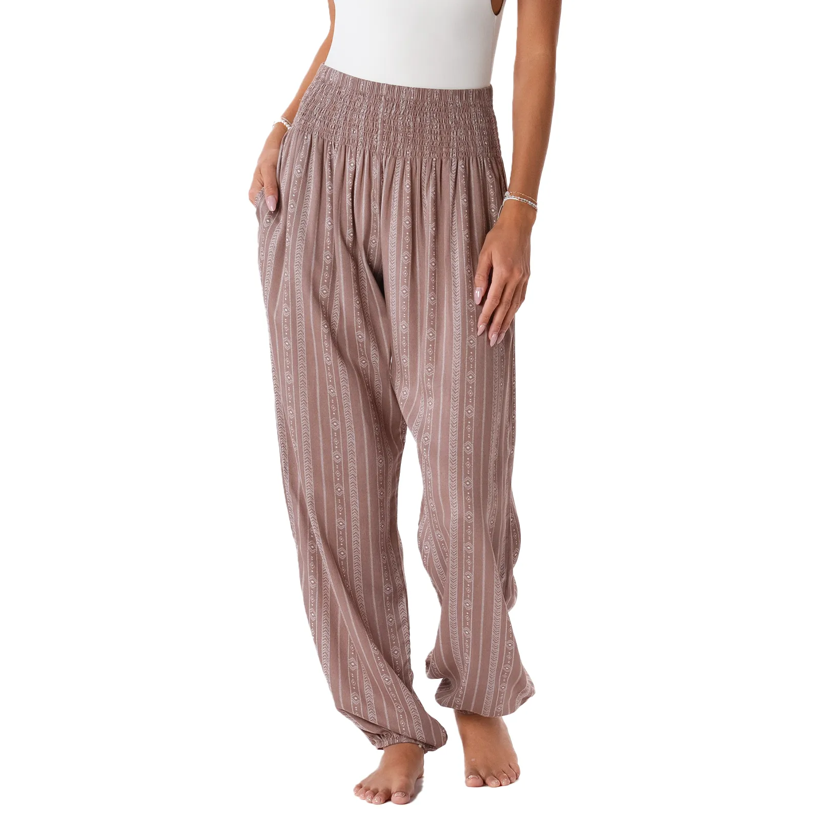 Yao Tribal Print Harem Pants sold by Lotus & Luna