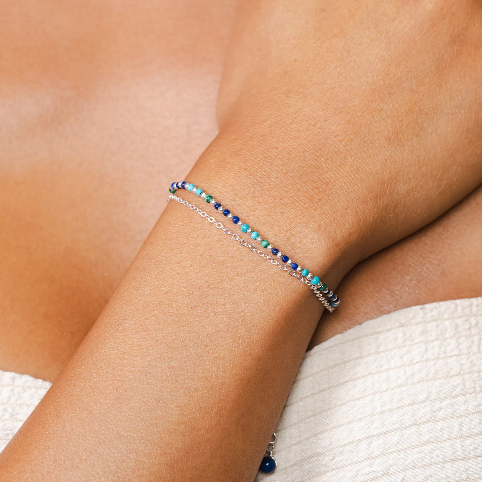Enlightenment + Wisdom 2mm Layered Healing Bracelet sold by Lotus & Luna product image thumbnail 2