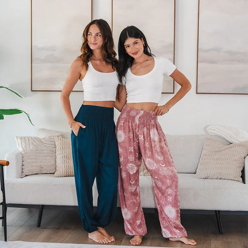 Deep Teal Harem Pants sold by Lotus & Luna product image thumbnail 5