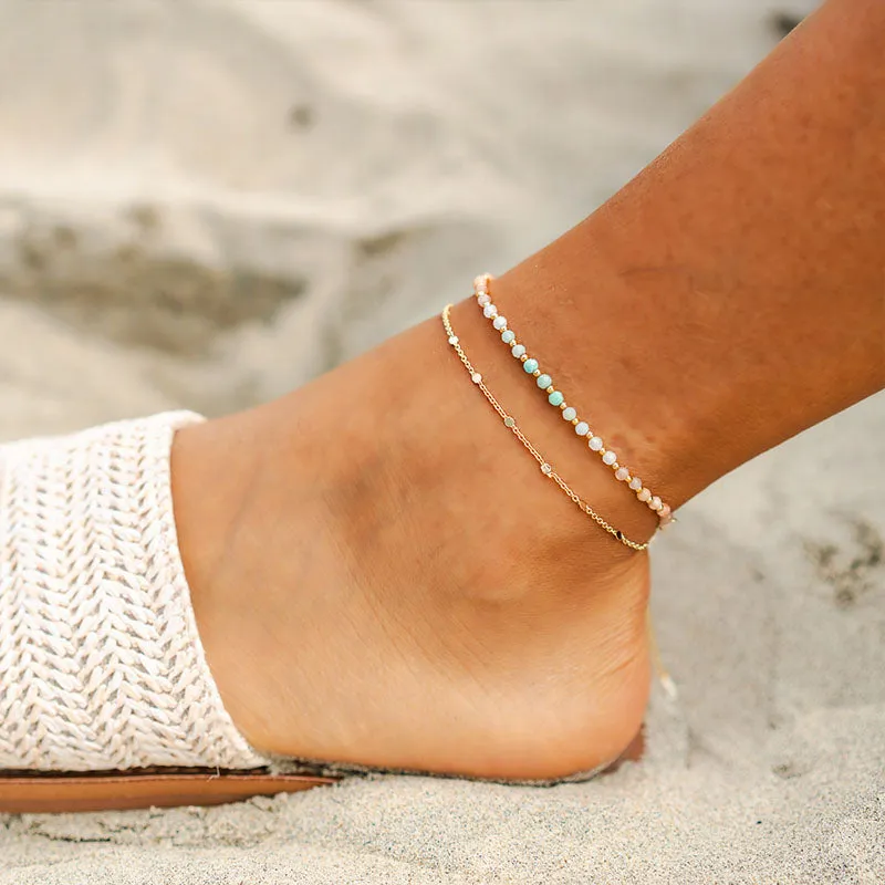 Positive Energy 3mm Healing Anklet sold by Lotus & Luna product image thumbnail 2