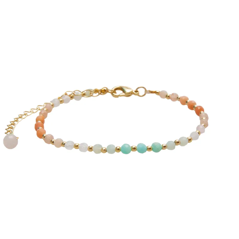 Positive Energy 3mm Metal Accent Healing Bracelet sold by Lotus & Luna