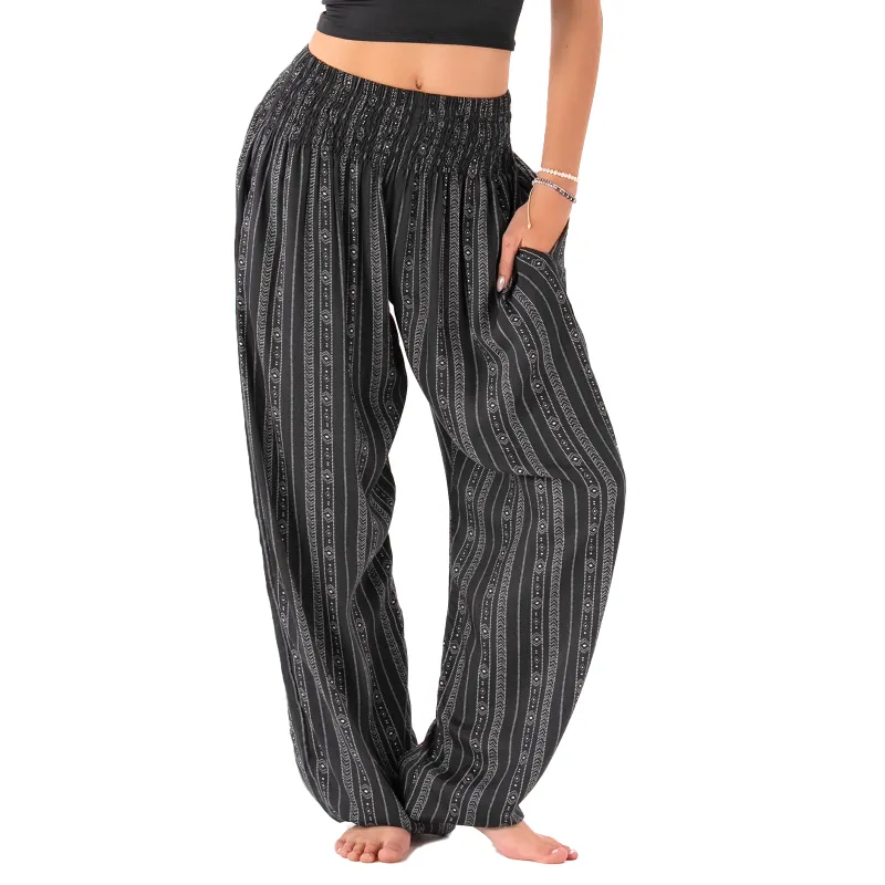 Akha Tribal Print Harem Pants sold by Lotus & Luna