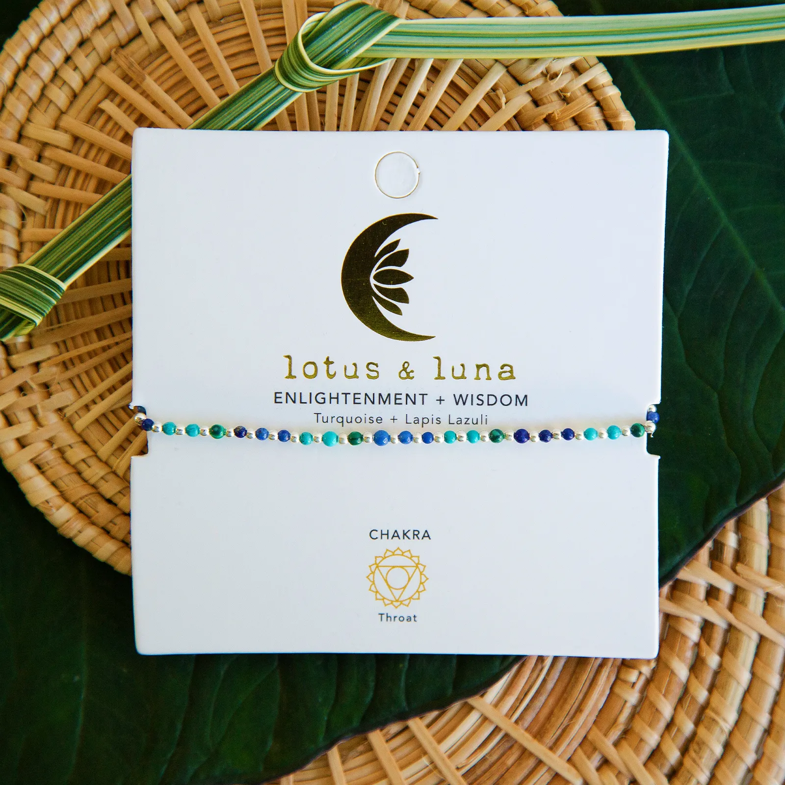 Enlightenment + Wisdom Healing 2mm Anklet sold by Lotus & Luna product image thumbnail 2