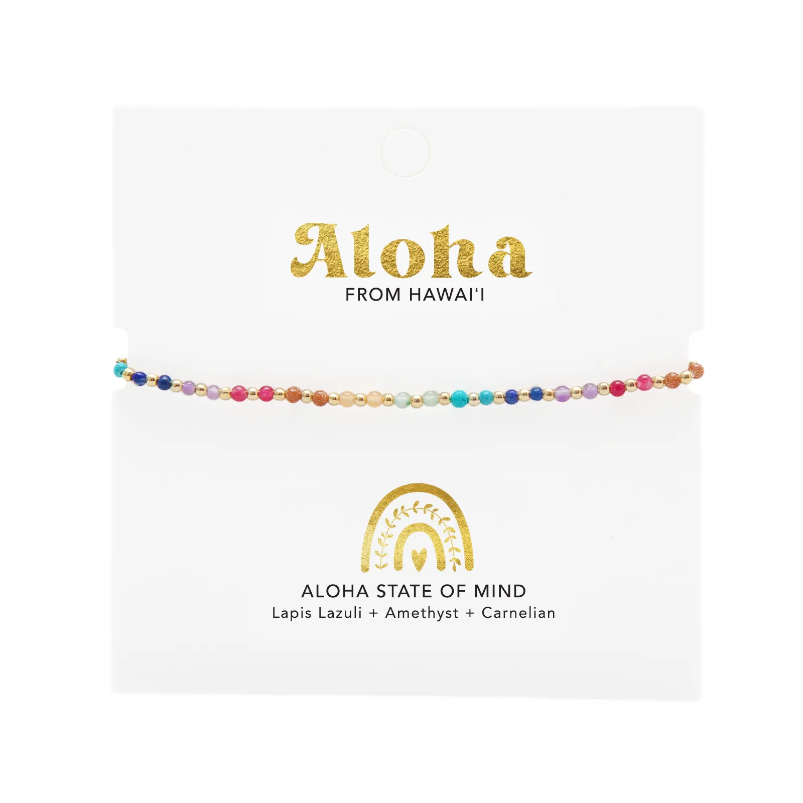 Aloha State of Mind 2mm Metal Accent Healing Bracelet sold by Lotus & Luna product image thumbnail 4