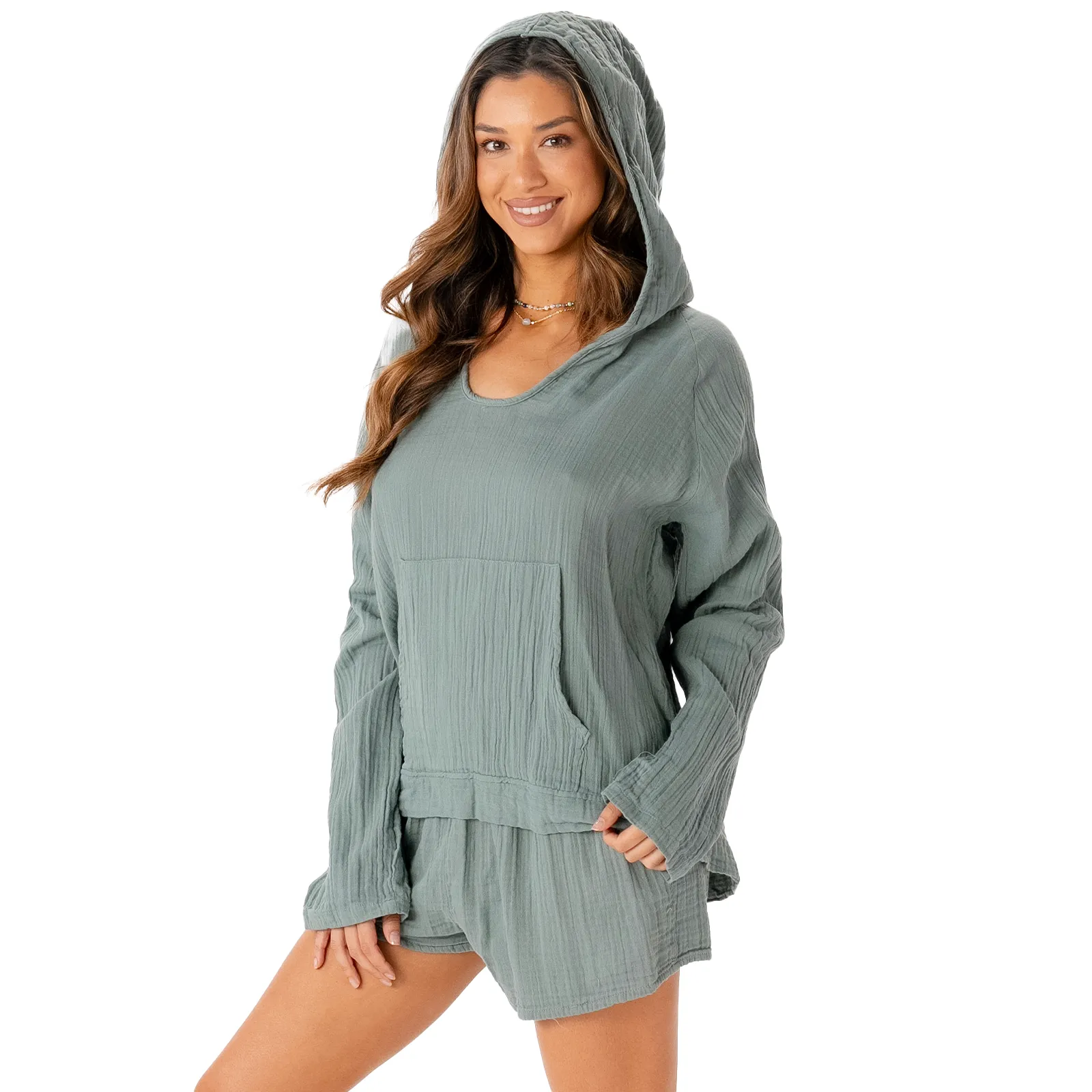 Sage Baja Pullover sold by Lotus & Luna product image thumbnail 4