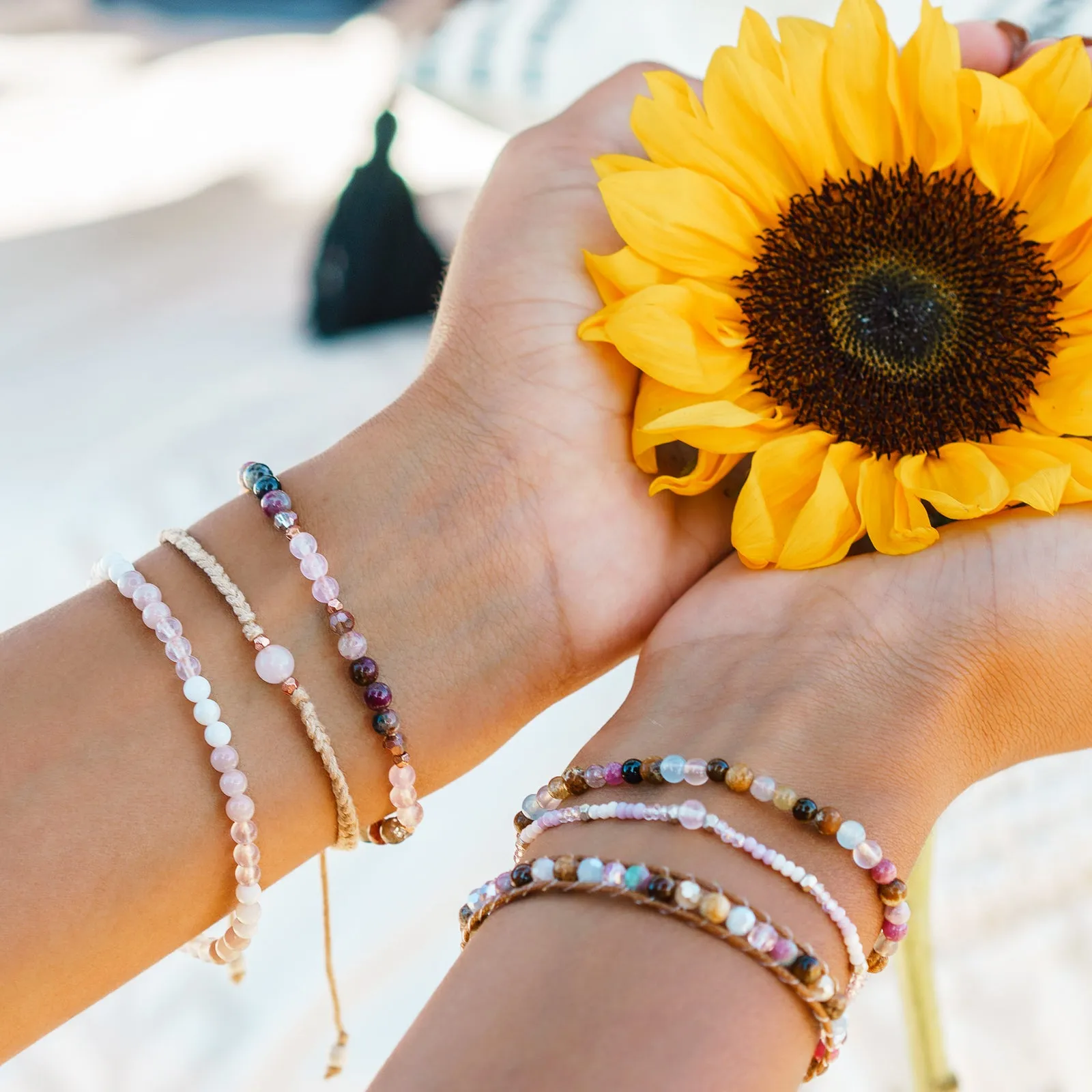 Love + Happiness 4mm Healing Bracelet sold by Lotus & Luna product image thumbnail 3