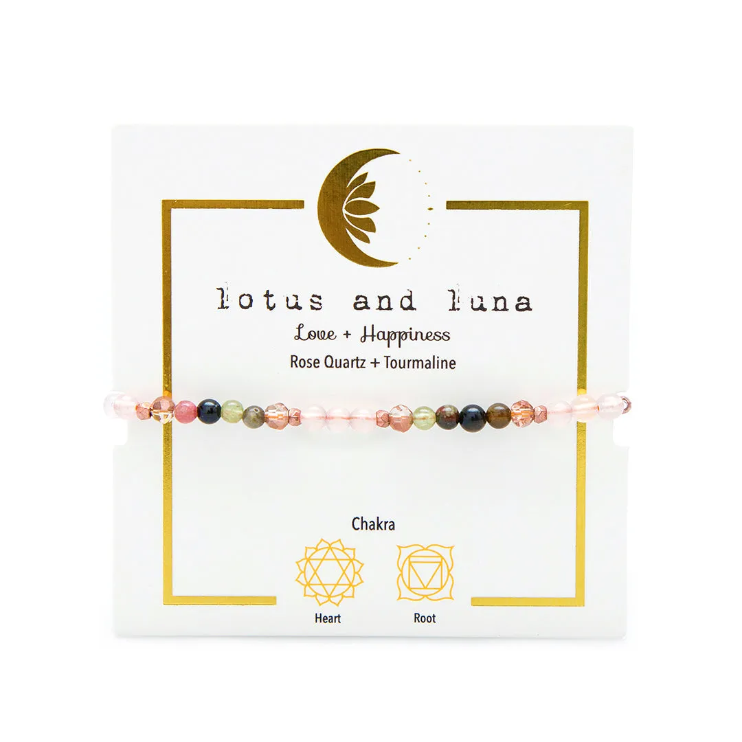 Love + Happiness 4mm Healing Bracelet sold by Lotus & Luna product image thumbnail 5