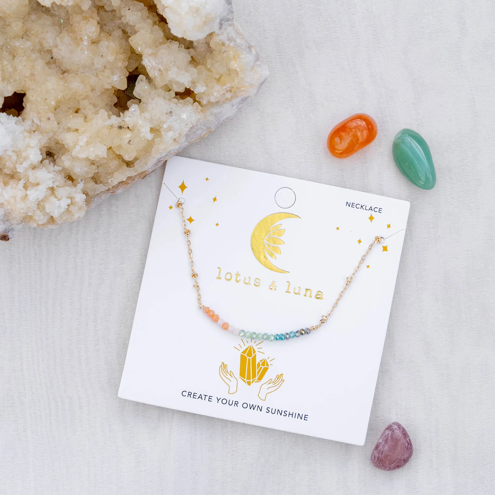 "Create Your Own Sunshine" Goddess Necklace sold by Lotus & Luna product image thumbnail 4