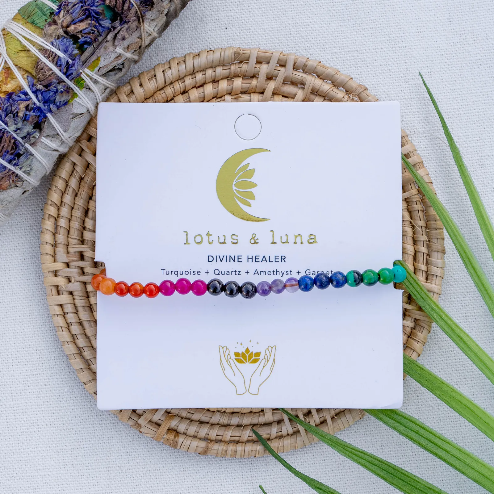 Divine Healer 4mm Healing Bracelet sold by Lotus & Luna product image thumbnail 2