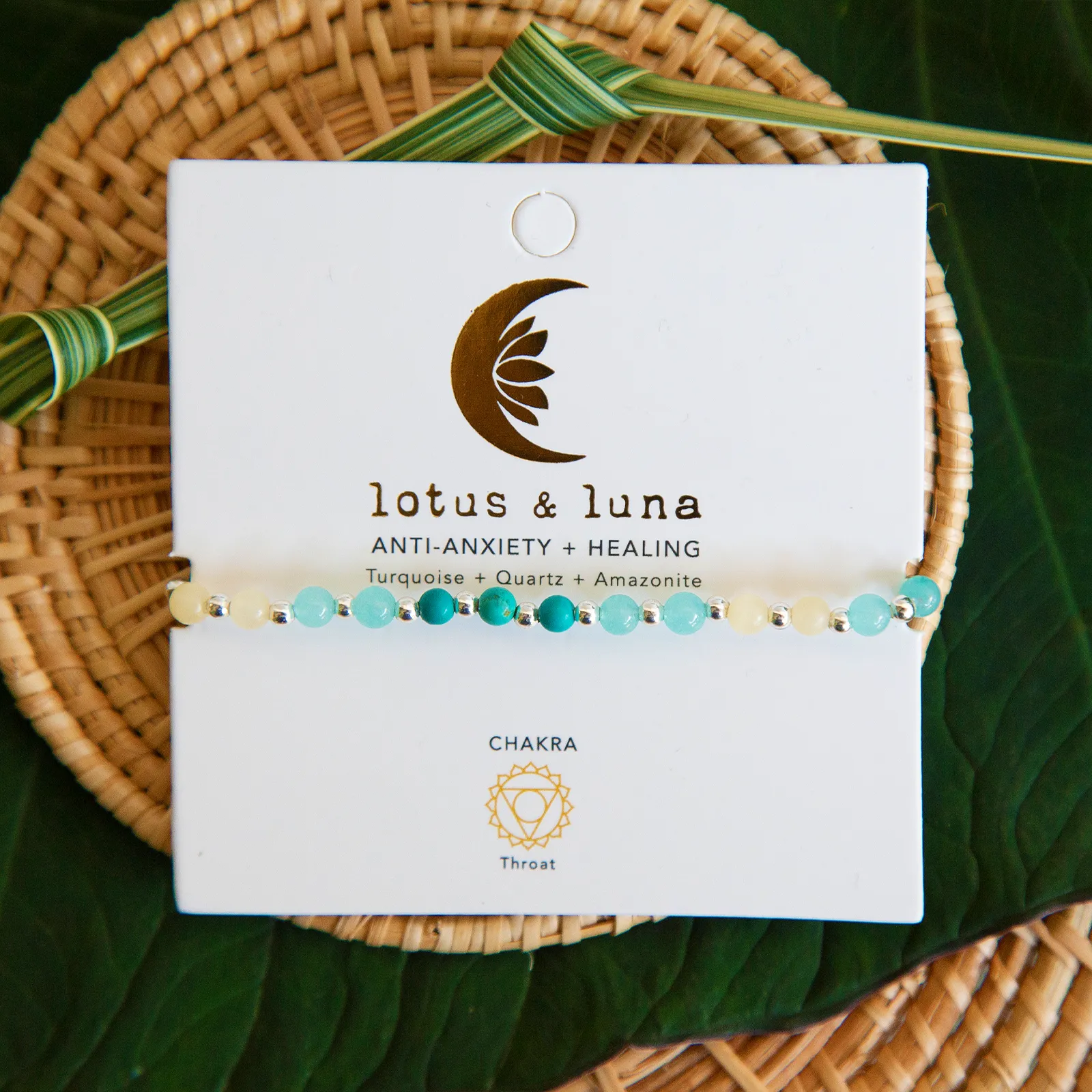 Anti-Anxiety + Healing 4mm Metal Accent Healing Bracelet sold by Lotus & Luna product image thumbnail 3